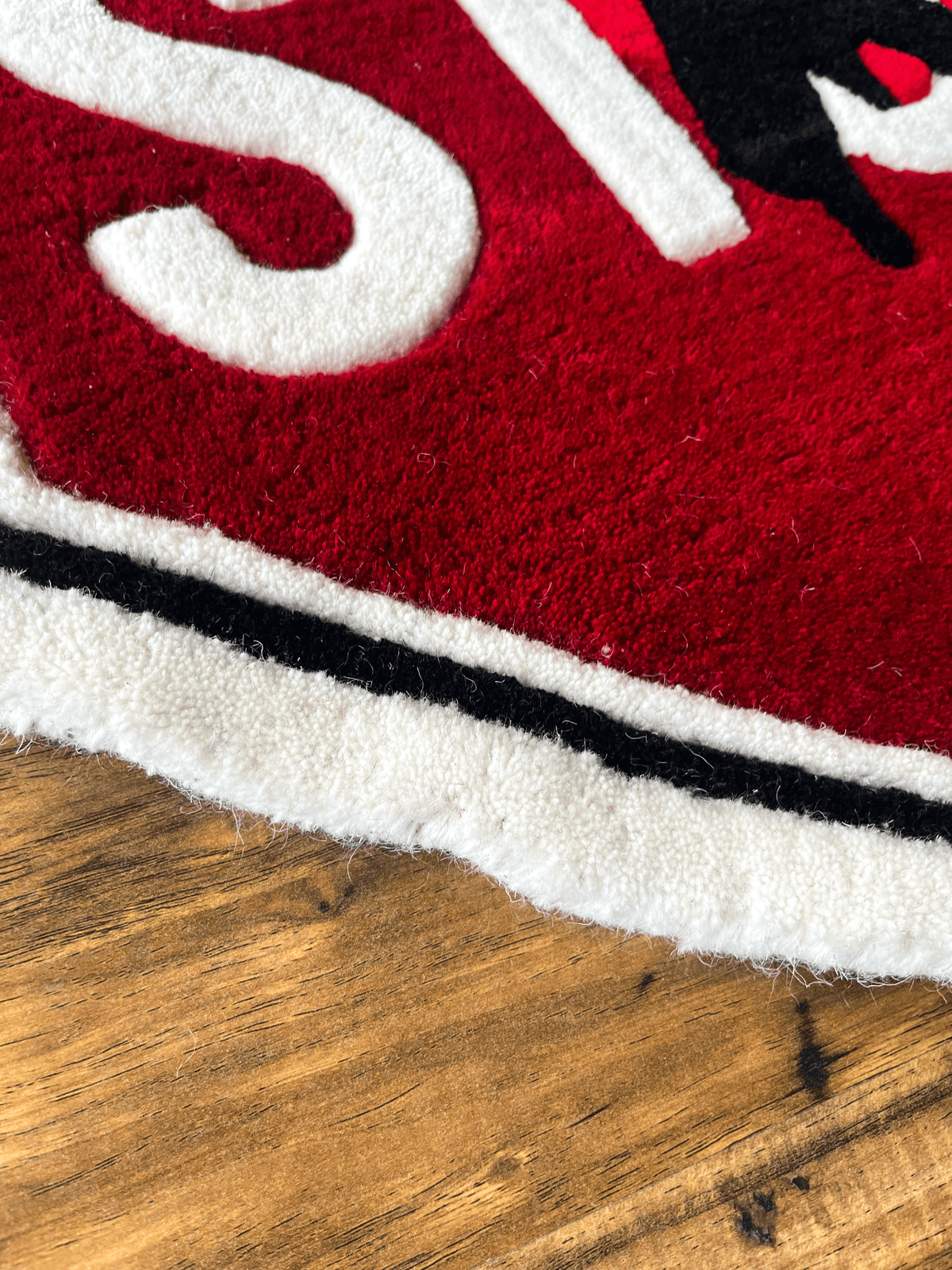 Start Stop Hand Tufted Custom Rug by The Drip Co.