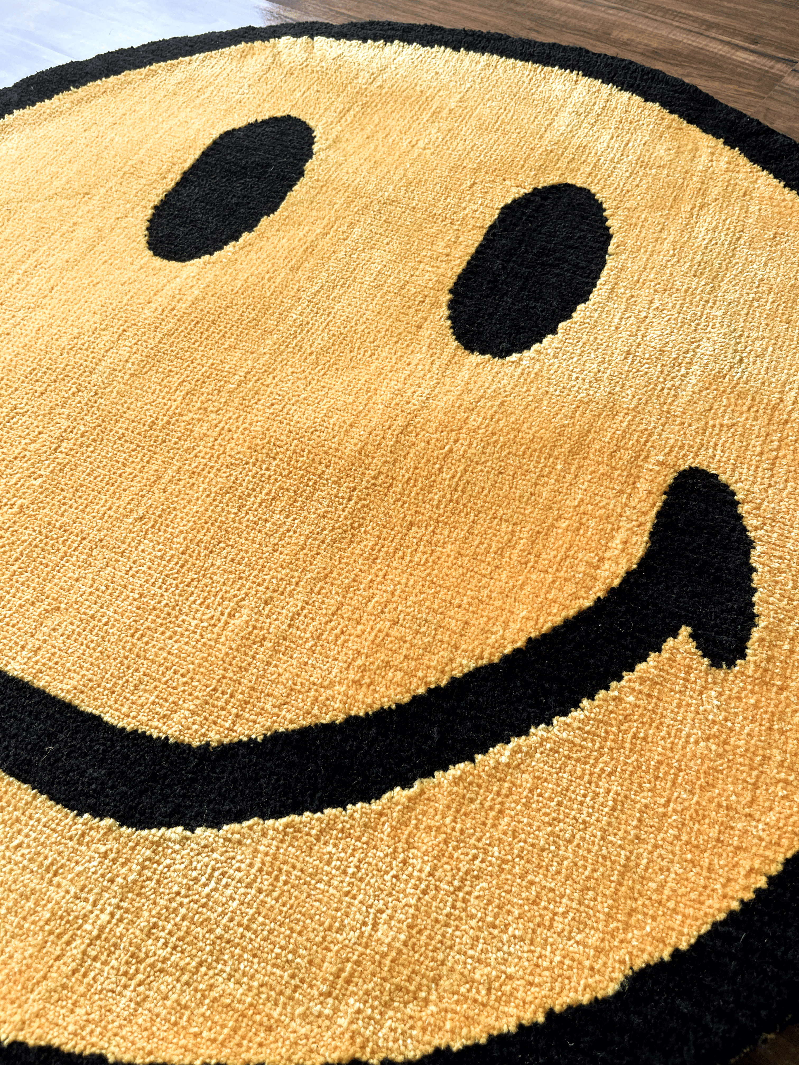 Yellow Smile Machine Tufted Custom Rug