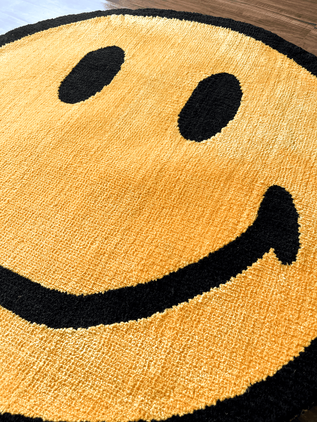 Yellow Smile Machine Tufted Custom Rug