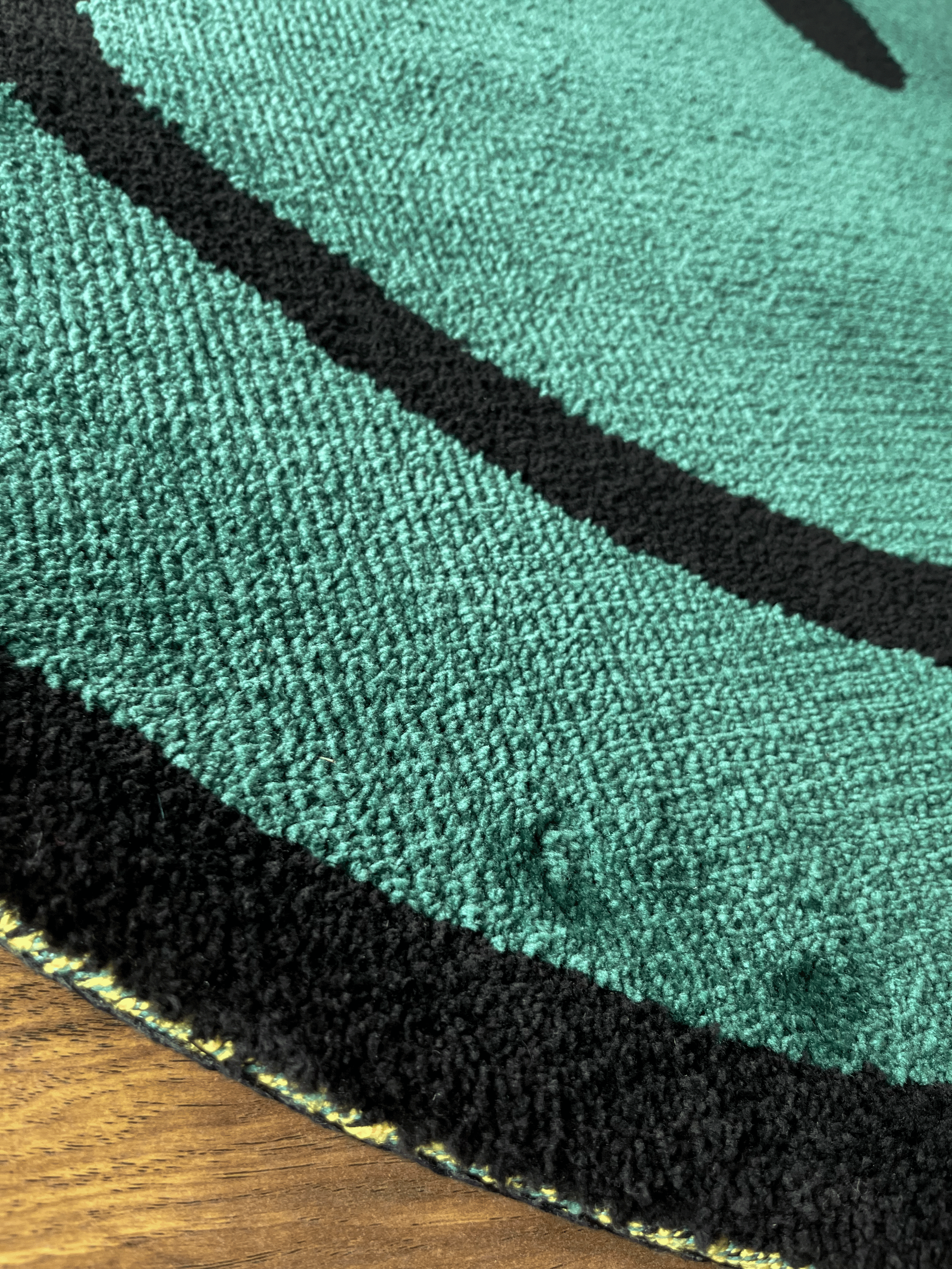 Green Smile Machine Tufted Custom Rug