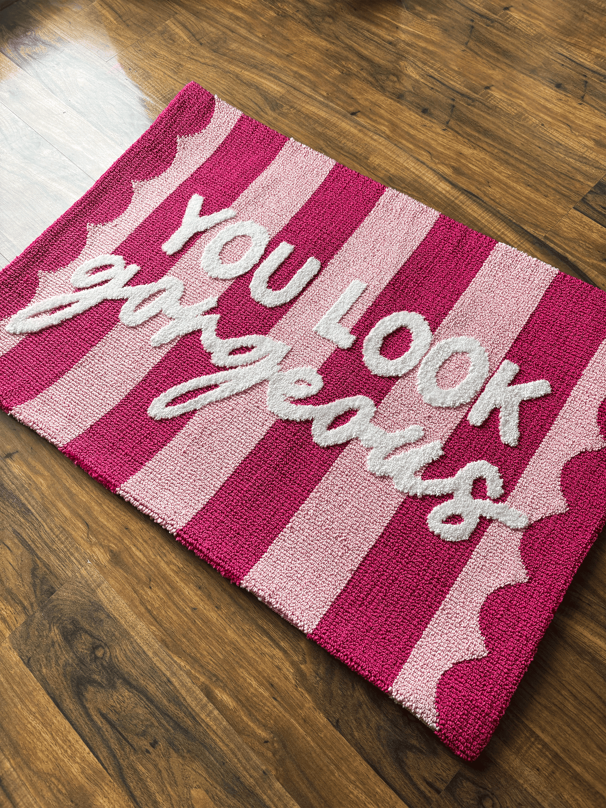You Look gorgeous Machine Made Custom Rug