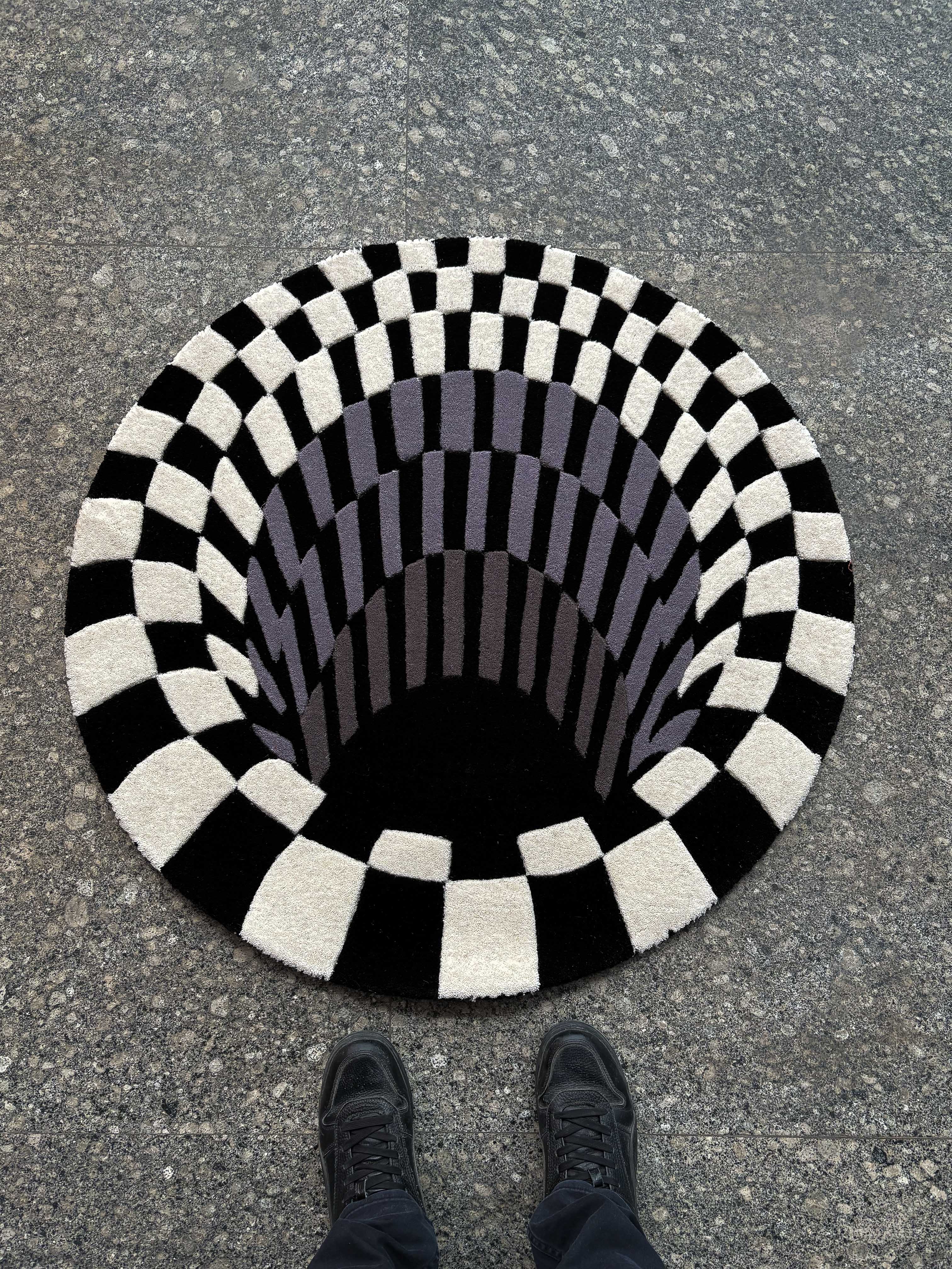 Black Hole Tufted Custom Rug