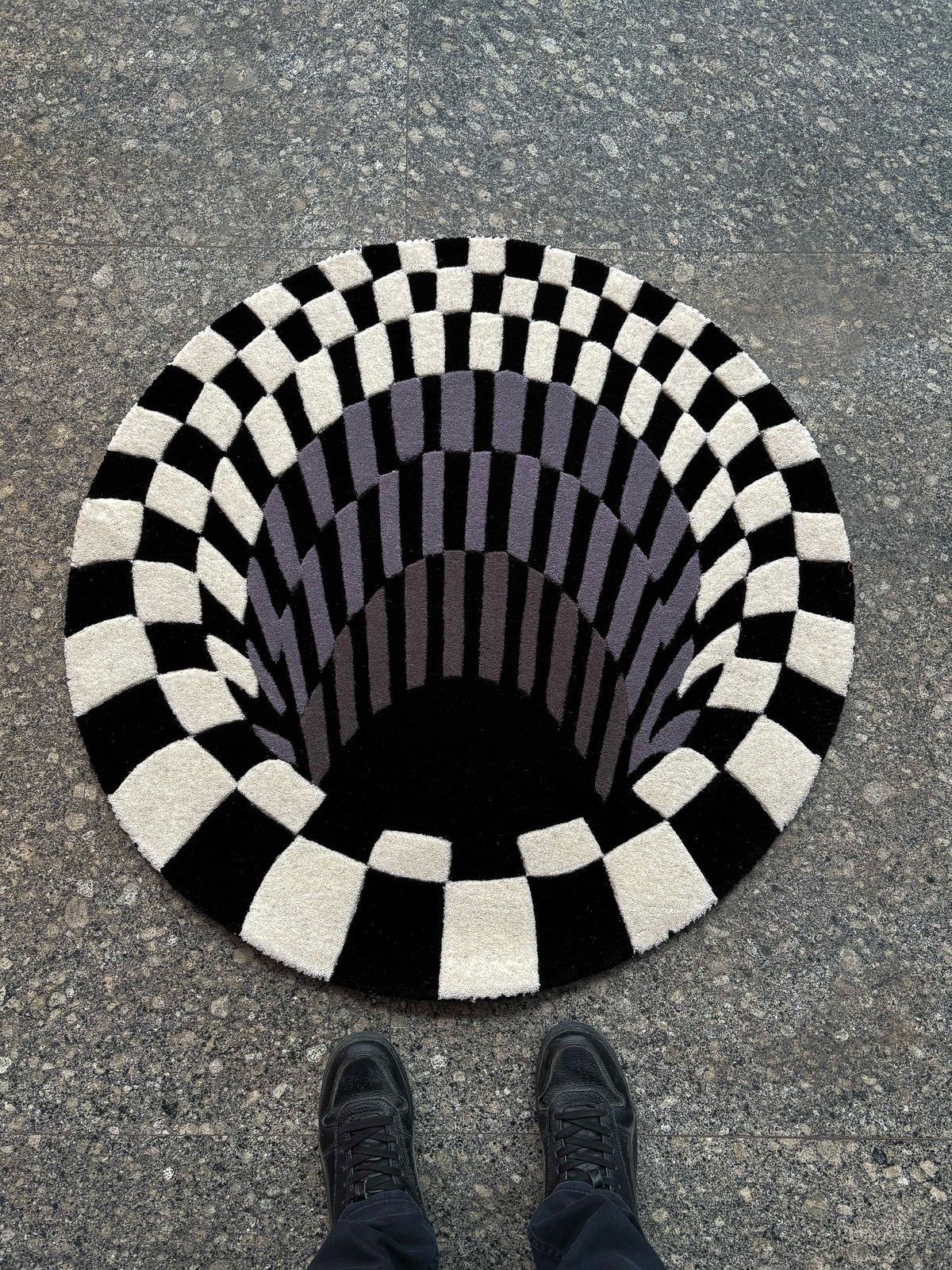 Black Hole Tufted Custom Rug