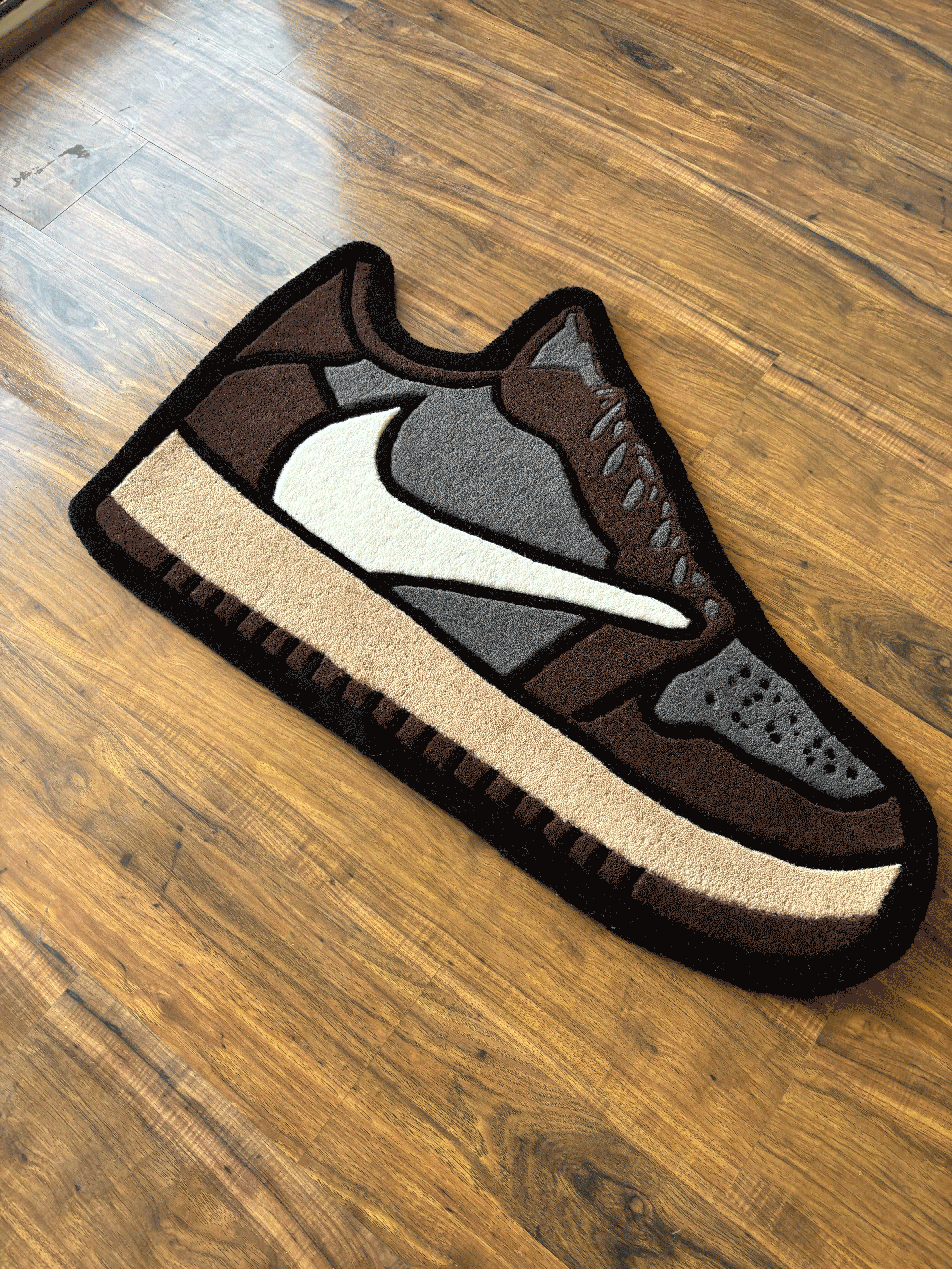 Brown Sneaker Hand Tufted Custom Rug by The Drip Co.