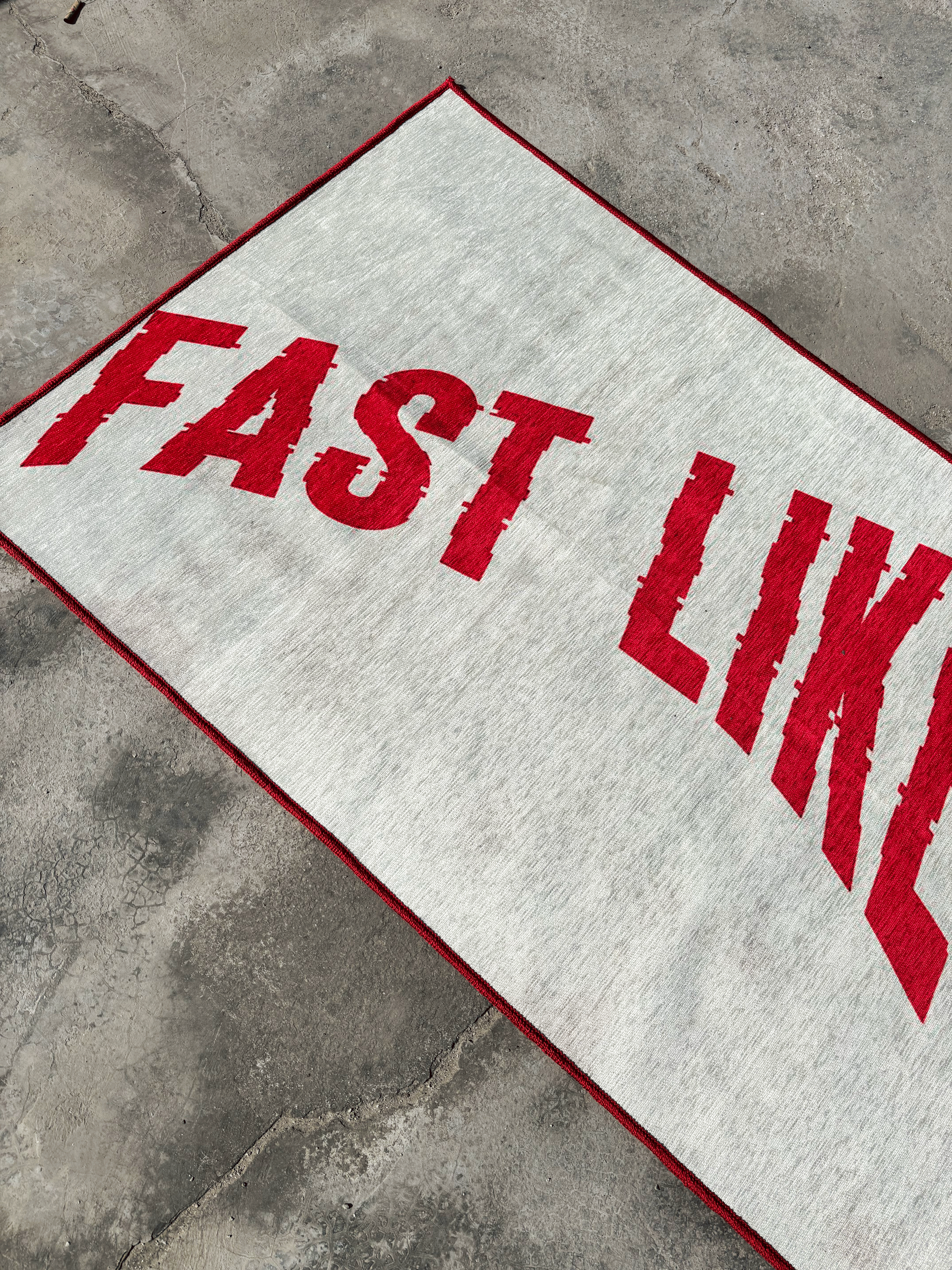 Fast as a F1 Printed washable Custom Rug