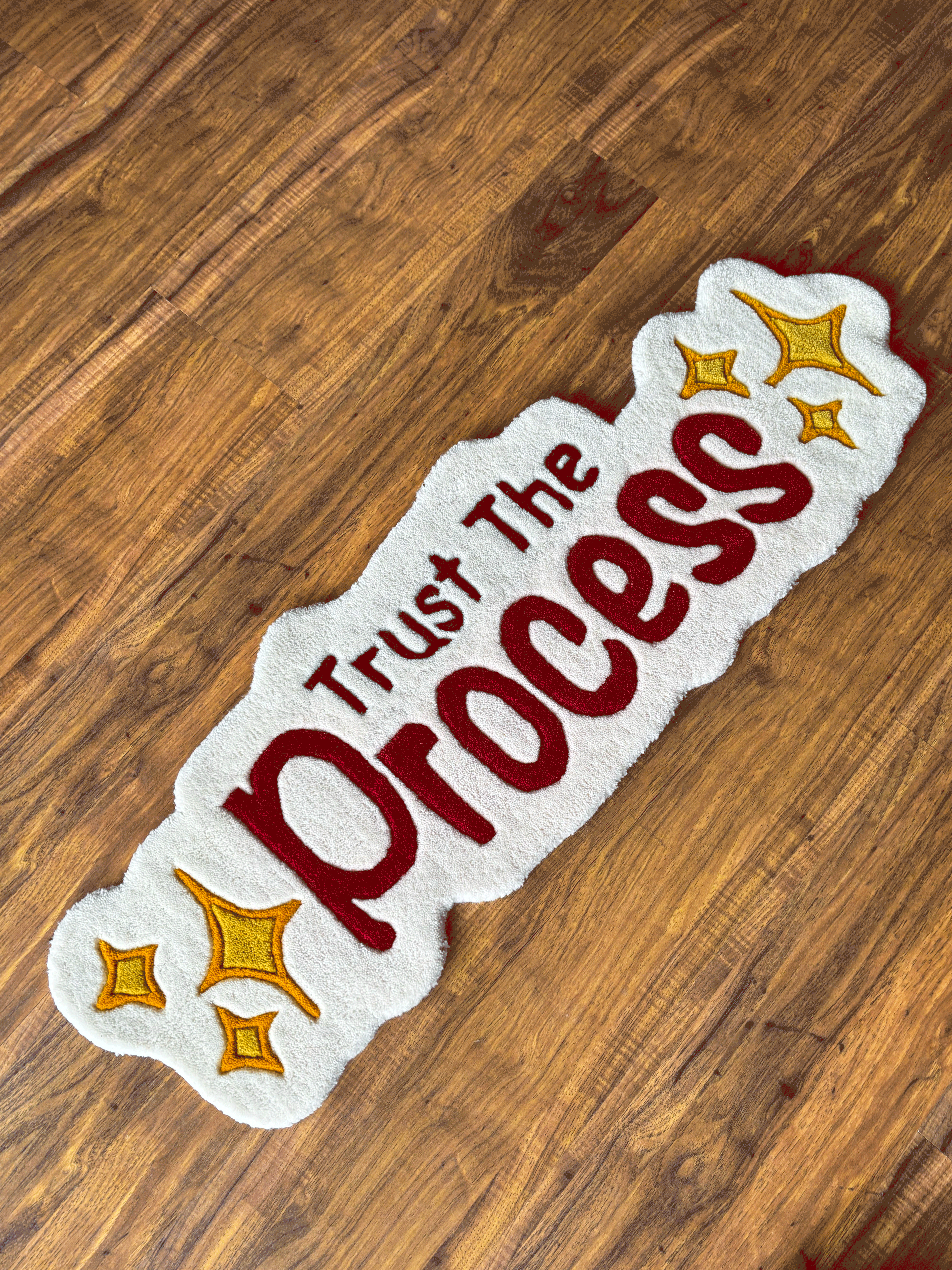 Trust The Process Hand tufted Custom Rug