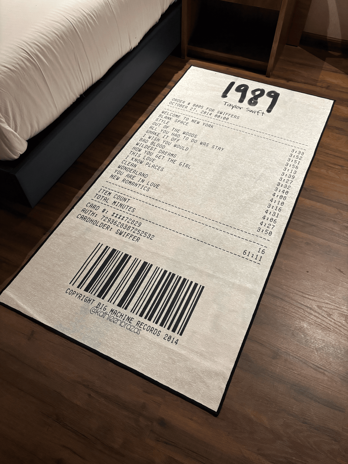 taylor swift music album Washable Custom Rug