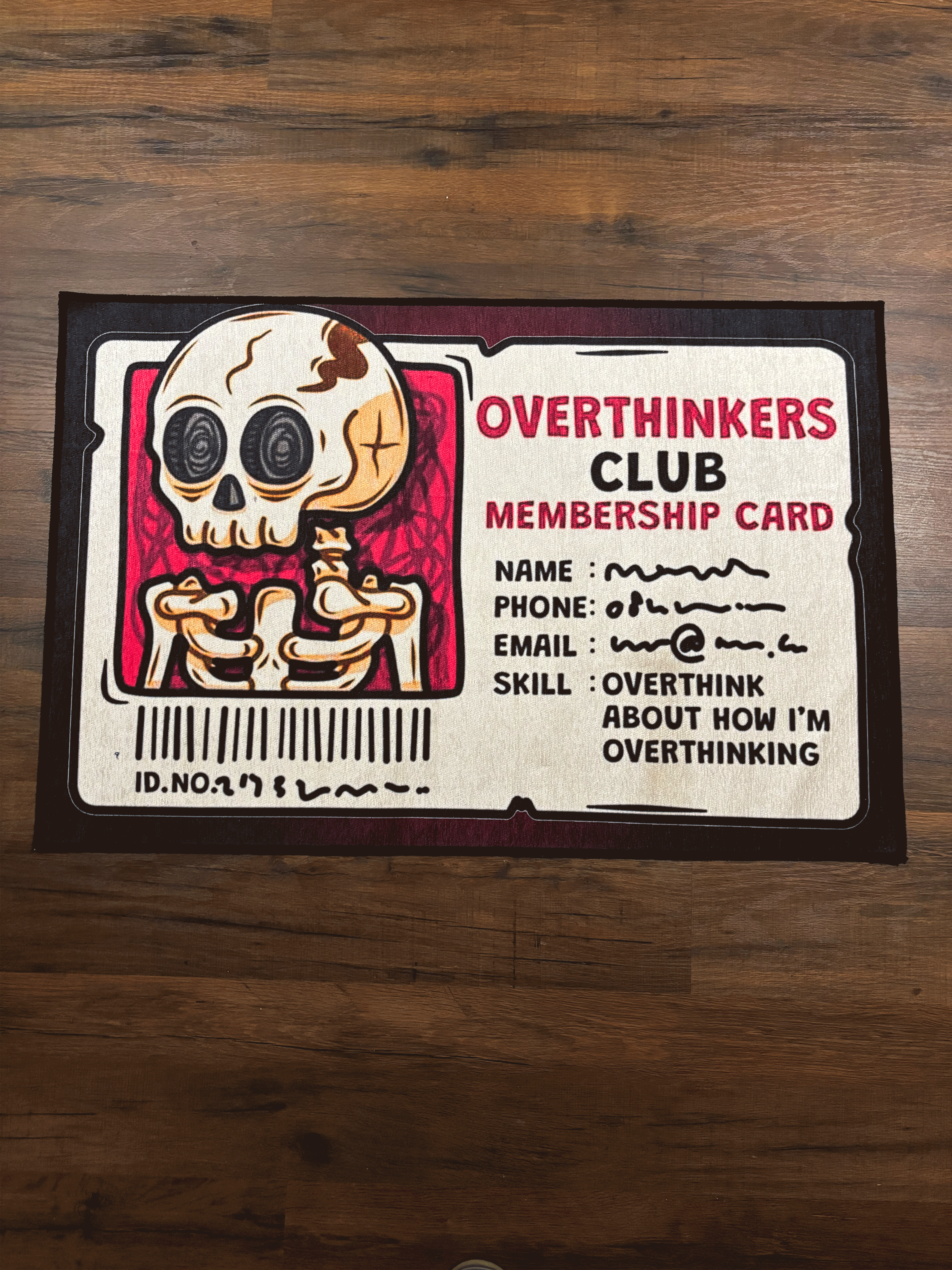 Overthinking Club Washable Custom Rug