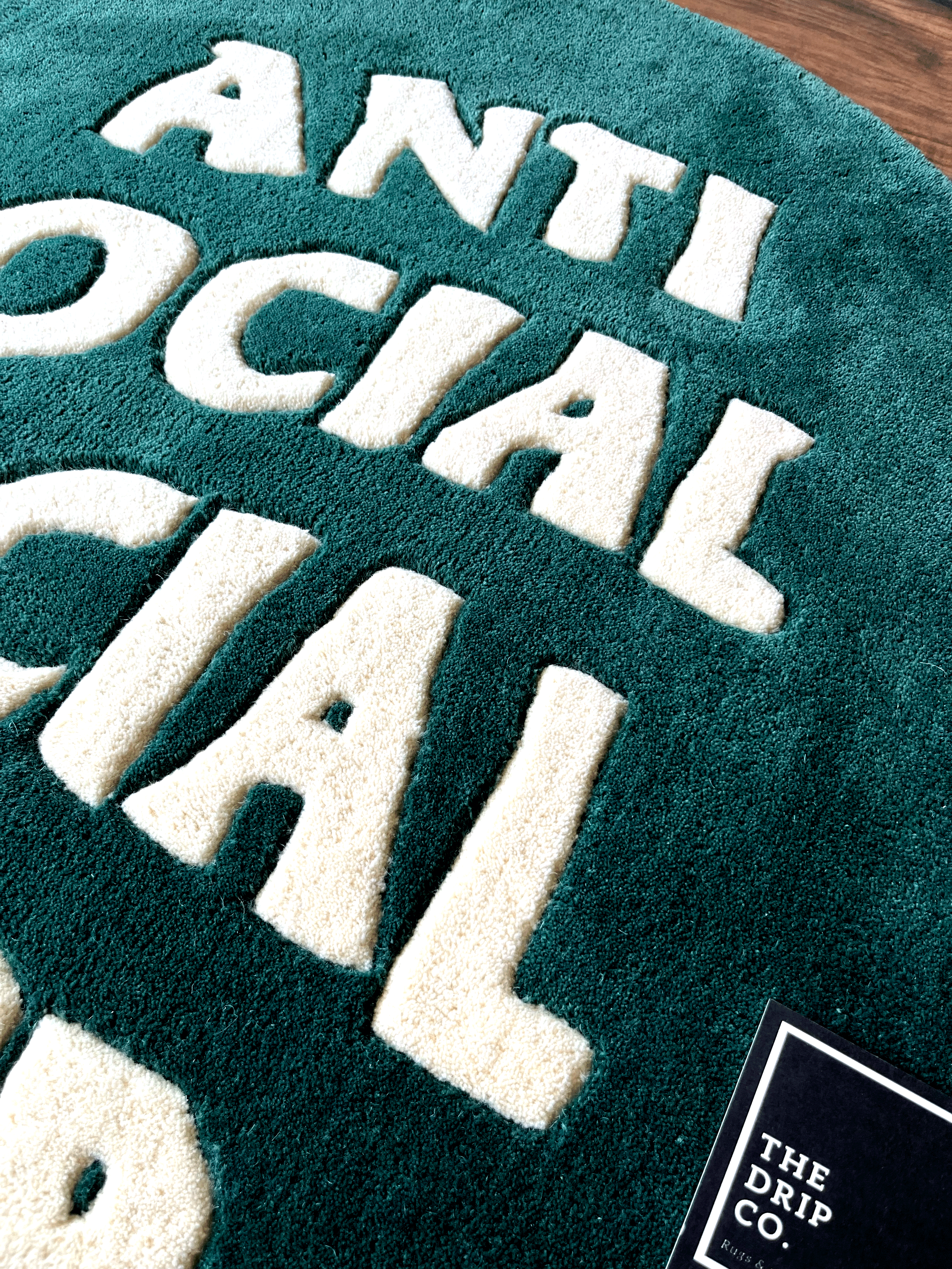 Anti-Social Social Club Hand Tufted Custom Rug by The Drip Co.