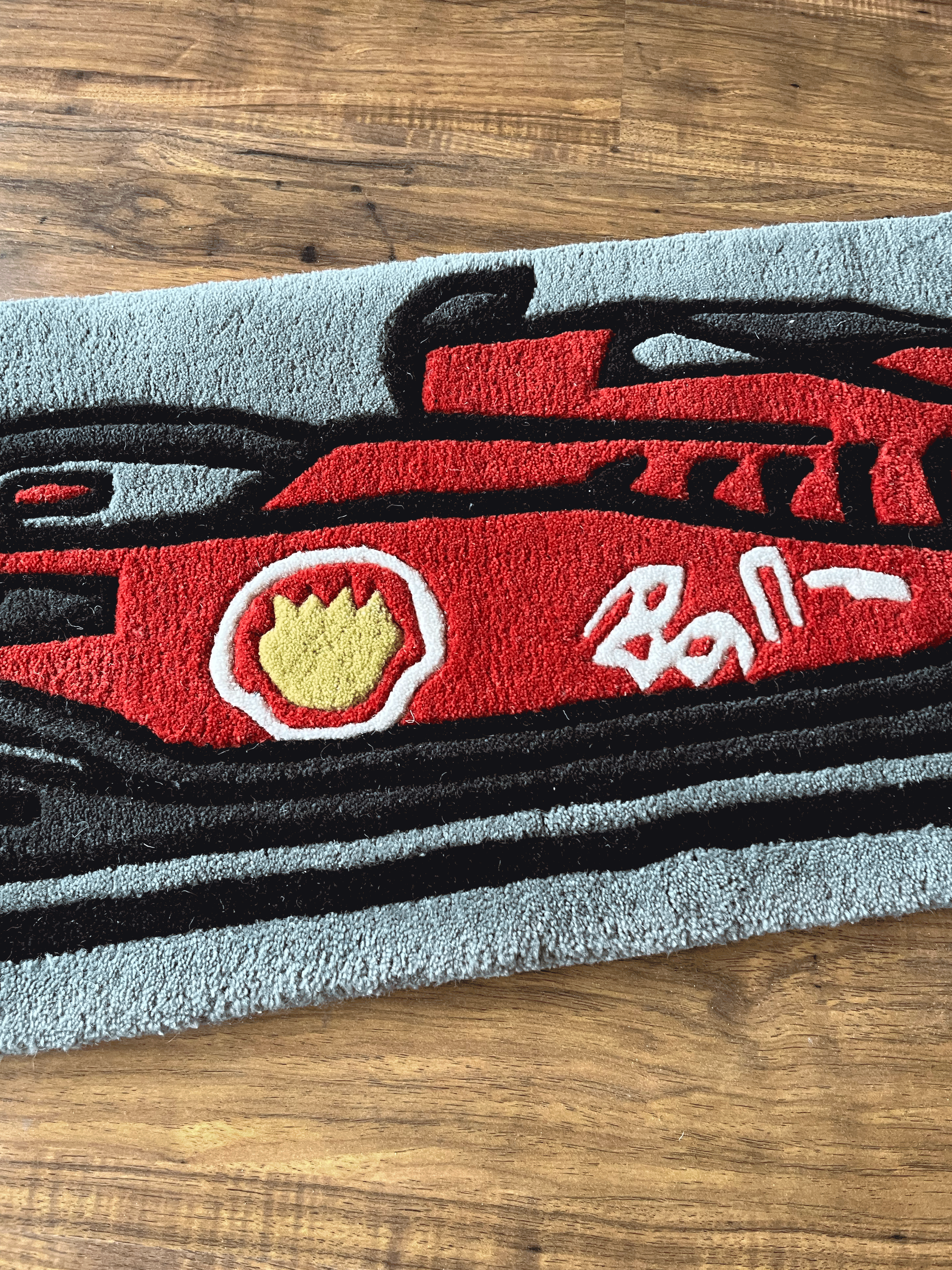 RED F1 Car Custom Rug