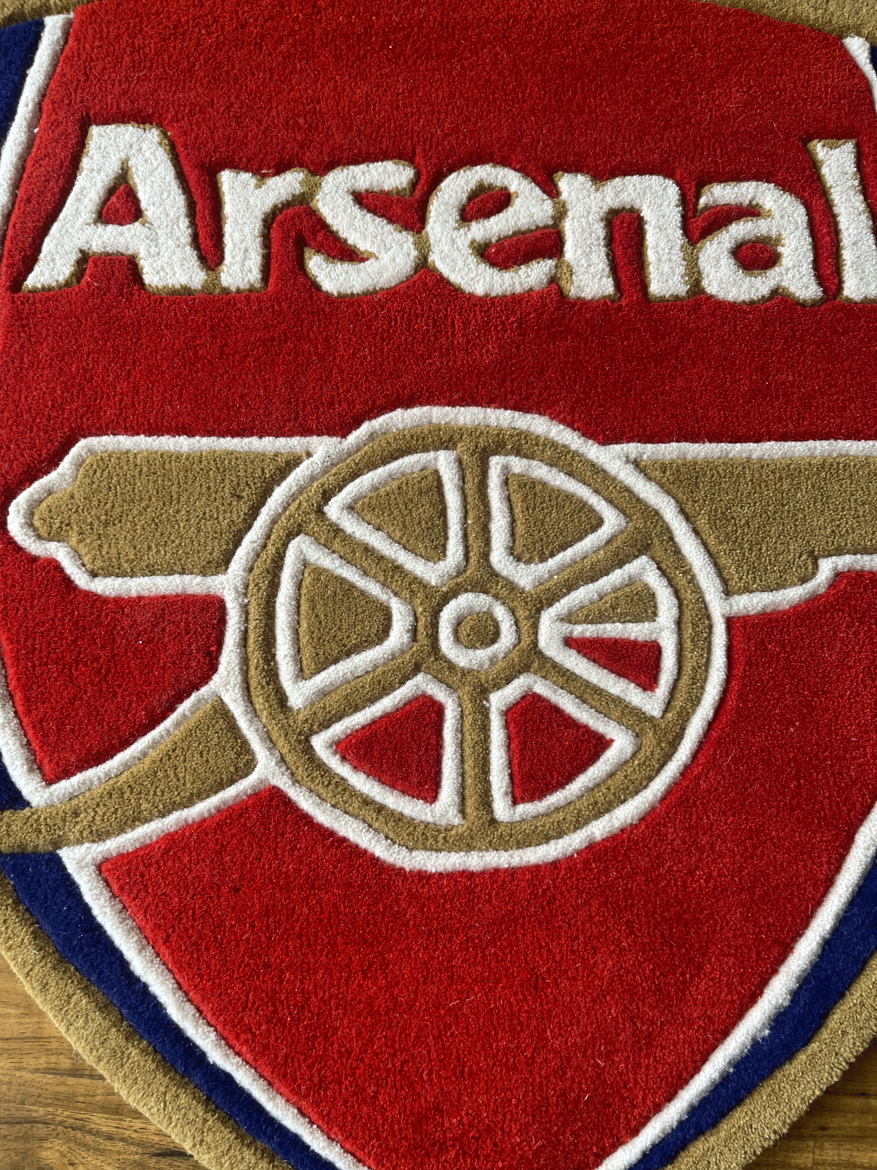 Arsenal Football Club Hand Tufted Custom Rug by The Drip Co.