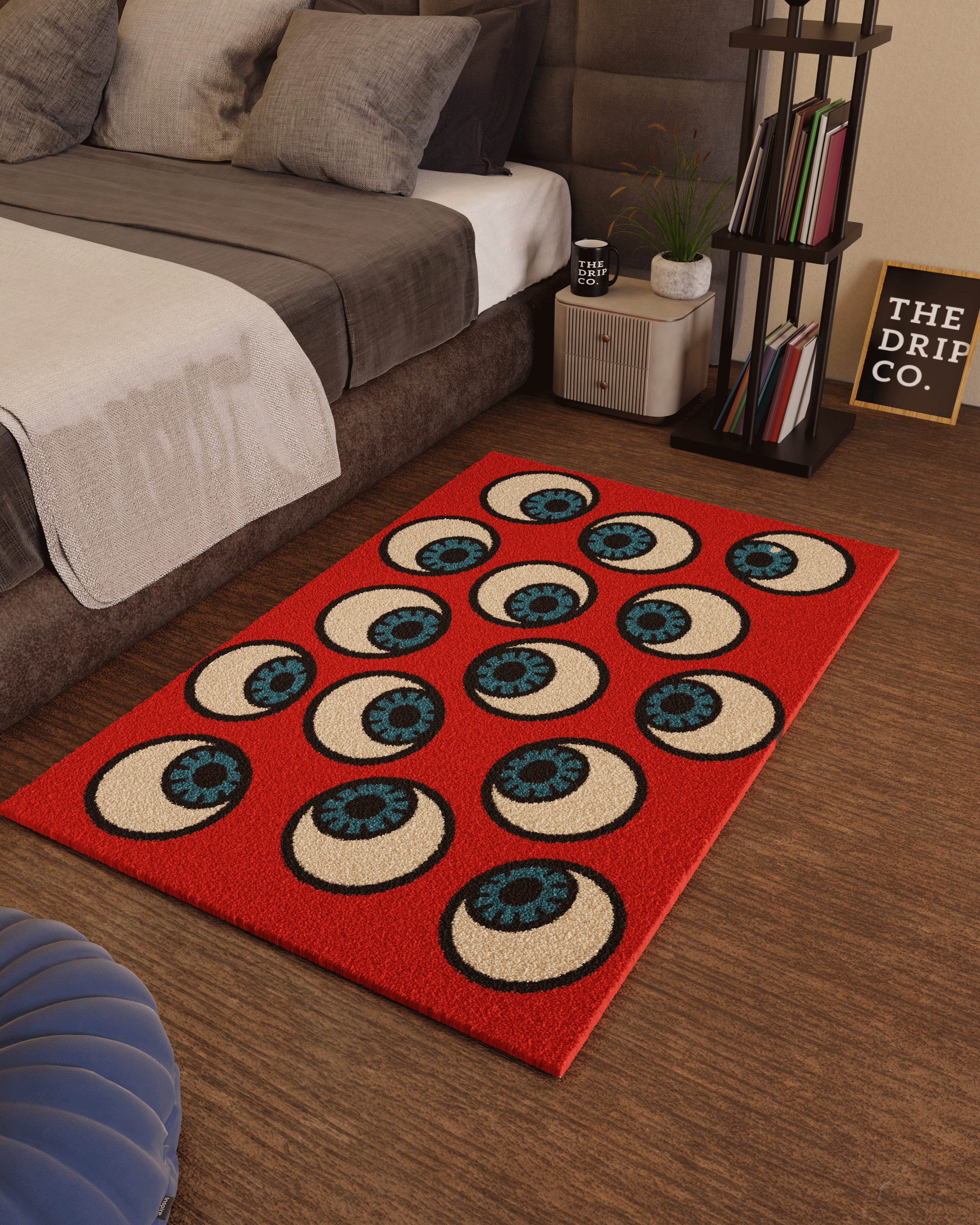 Anxiety eye emotion Tufted Custom Rug