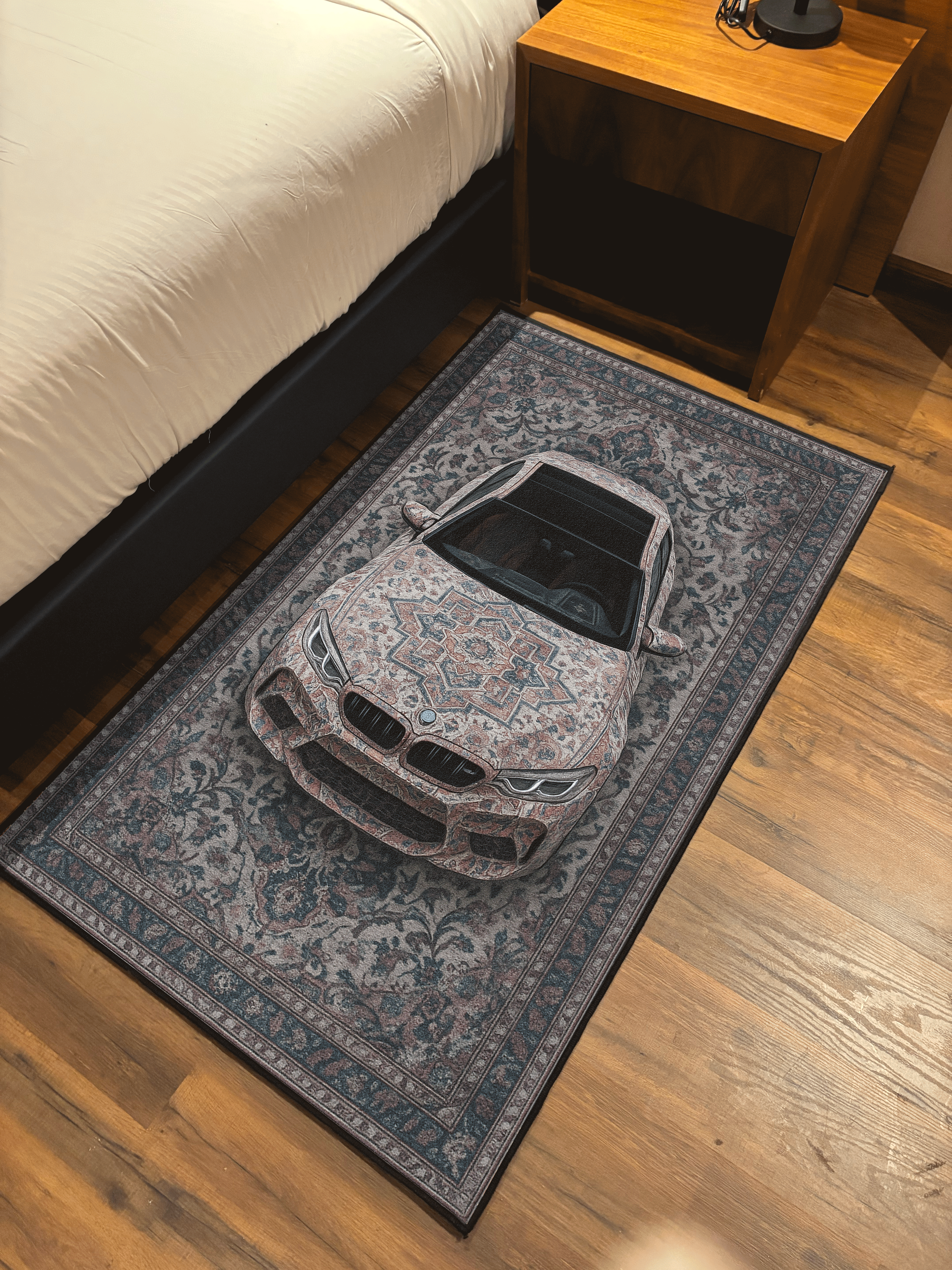 M Speed Sports car traditional design Washable Custom Rug