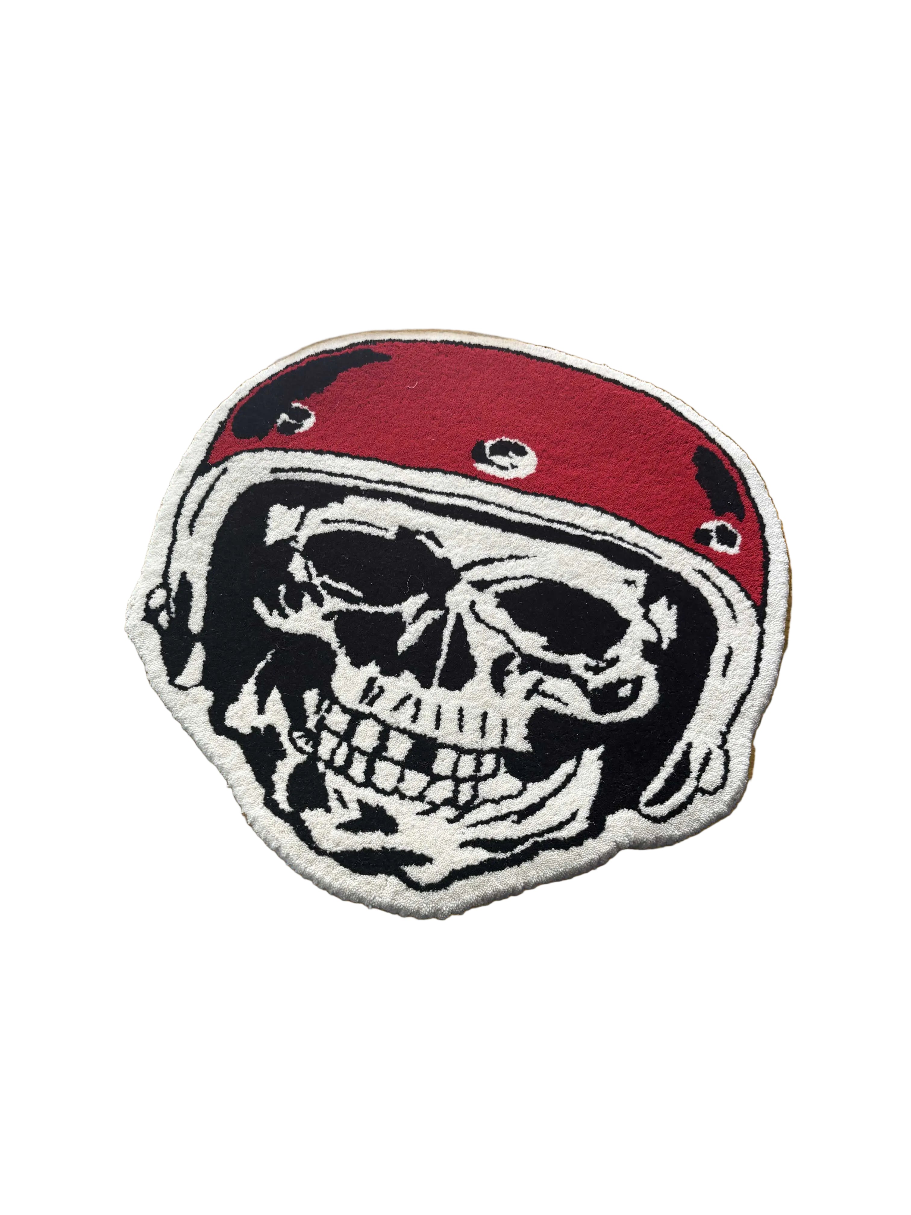 Skull biker Hand Tufted Custom Rug