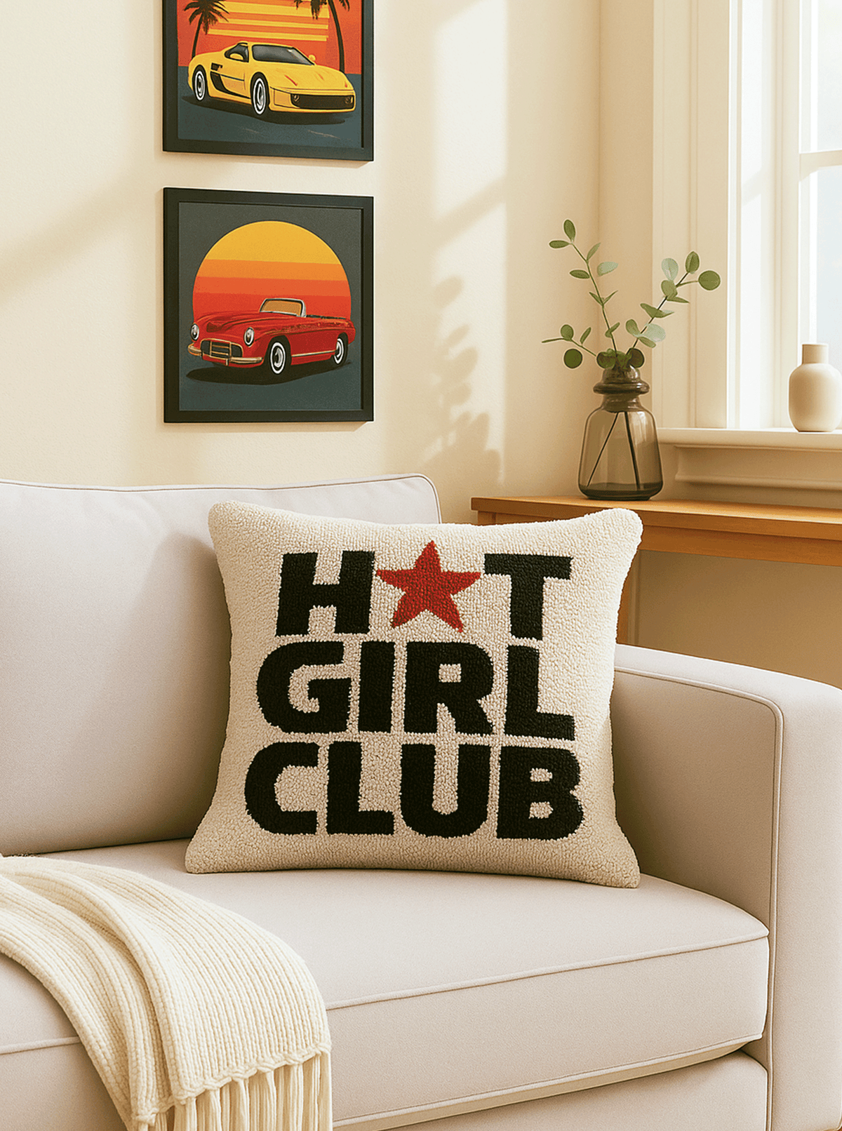 Hot Girl Club cushion cover