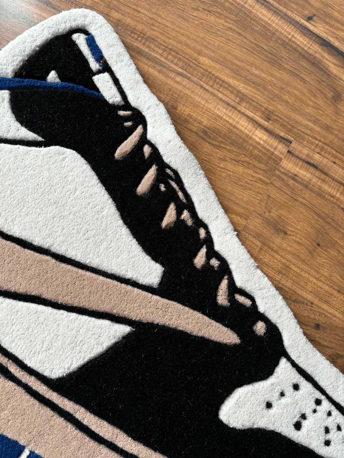 Blue Custom Shoe Rug