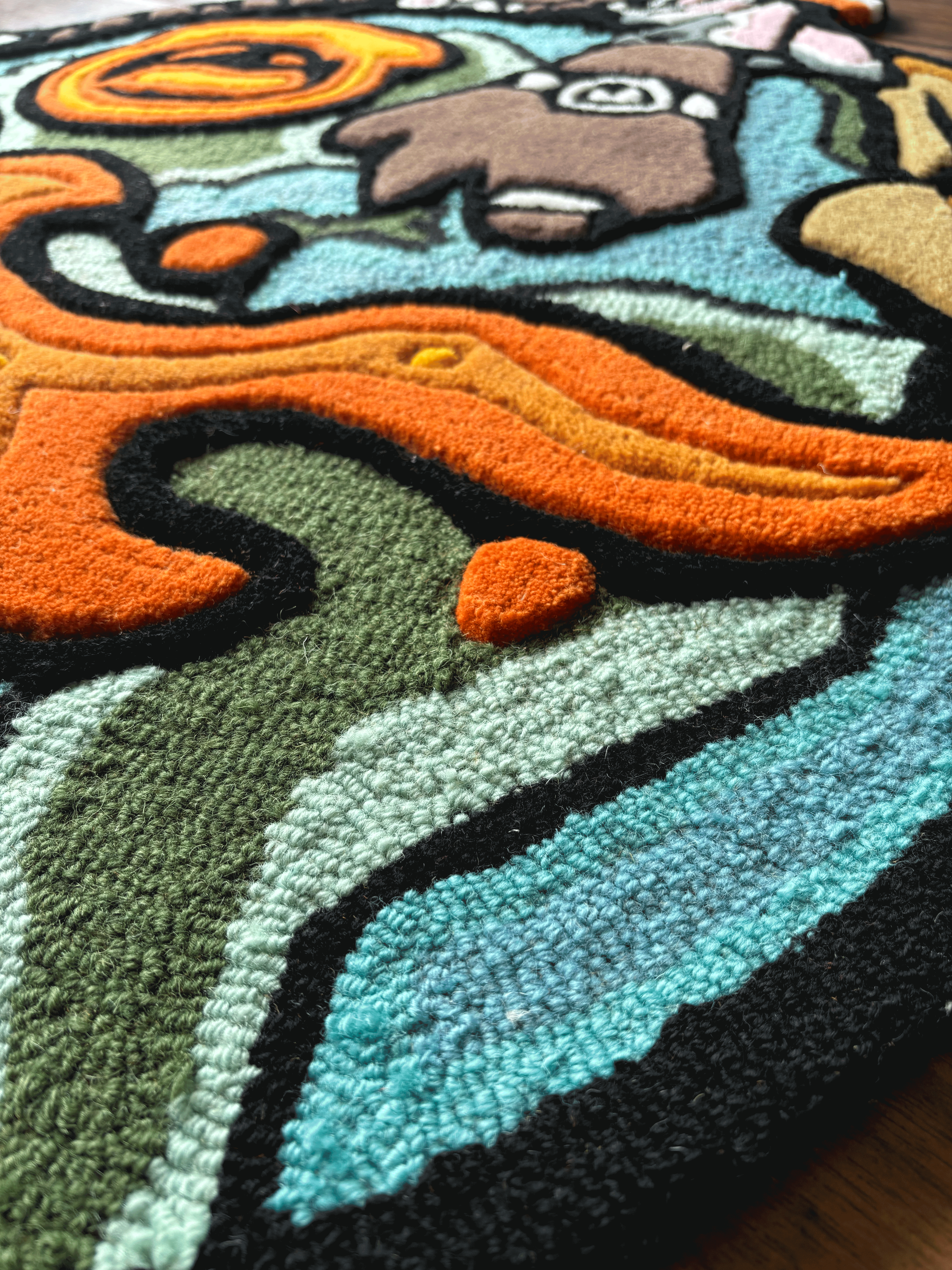 Travis world logo Custom Rug