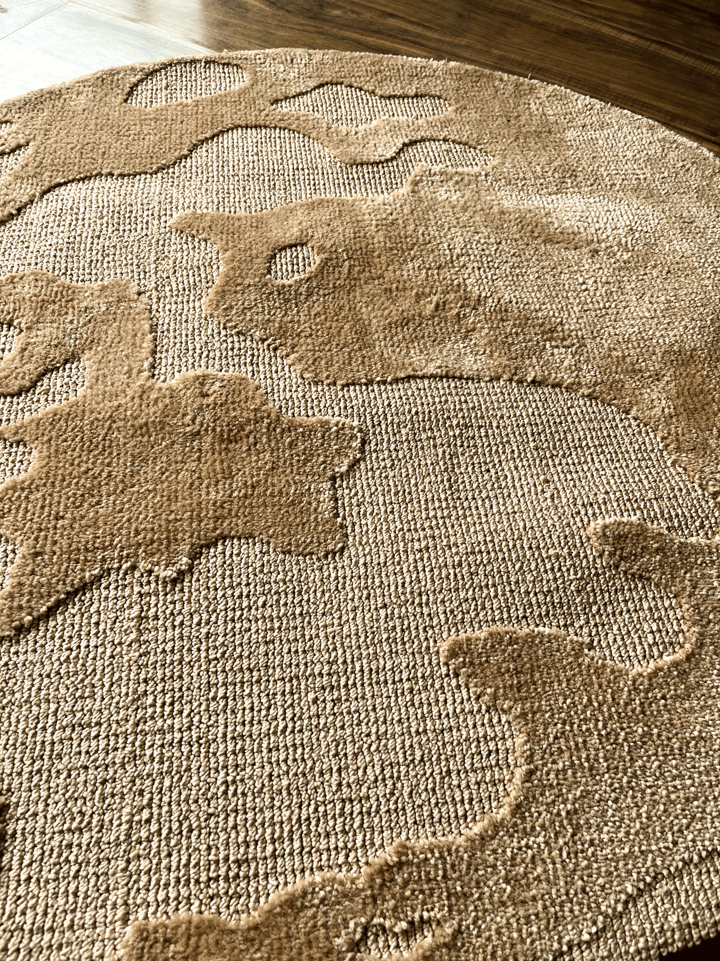 Cream Moon Machine Tufted Custom Rug