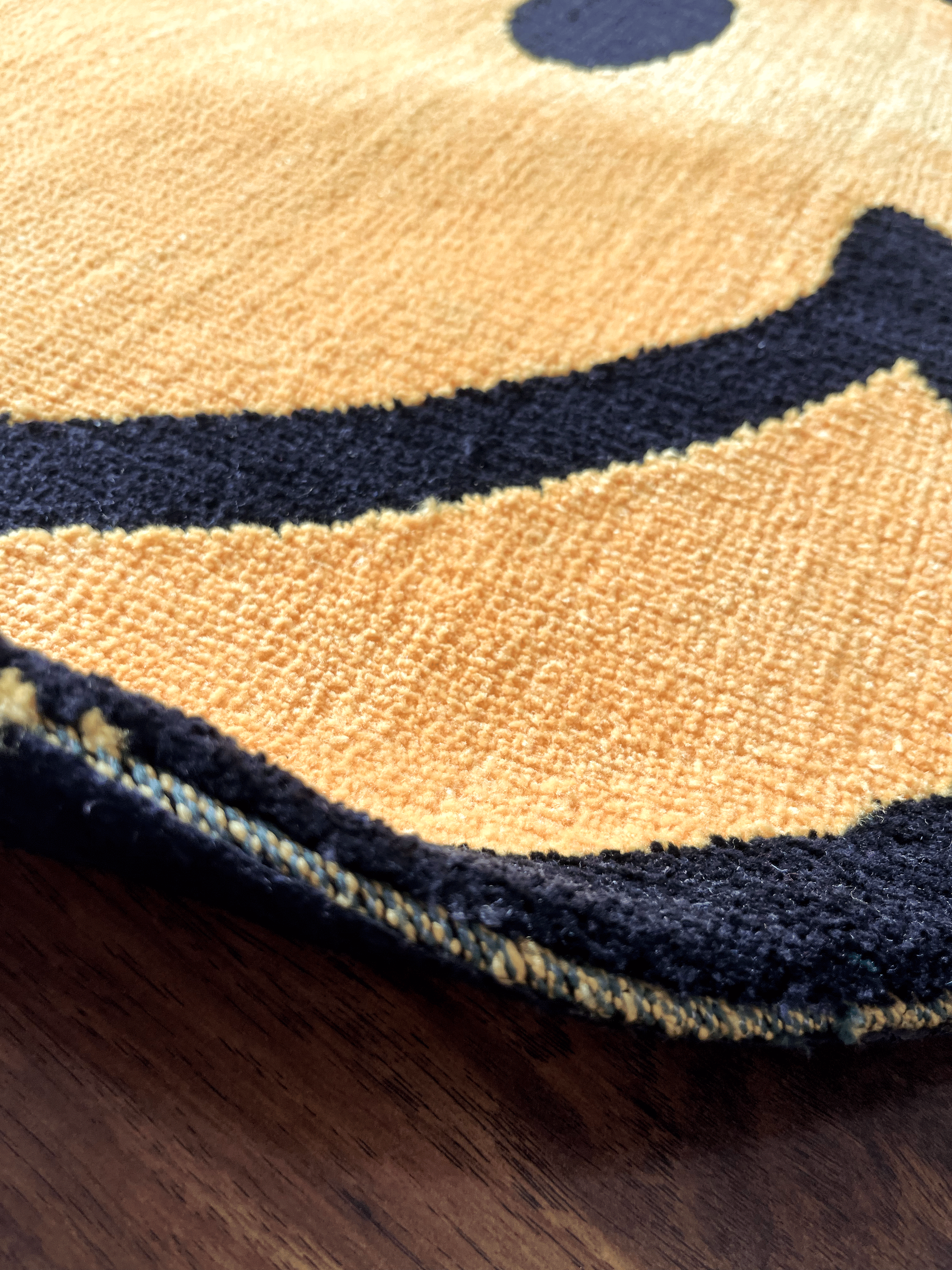 Yellow Smile Machine Tufted Custom Rug