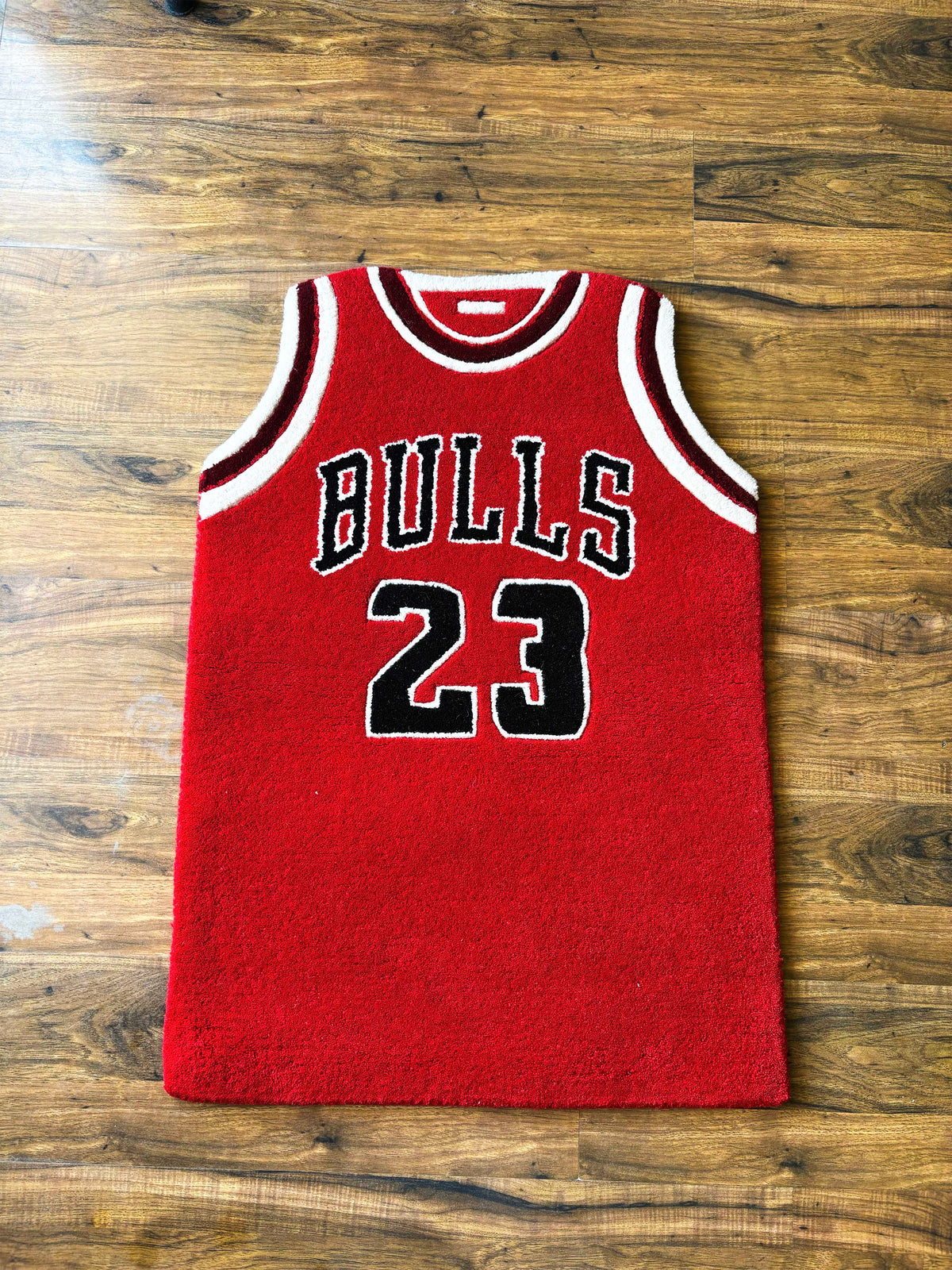 Bulls Red jersey Hand tufted Custom Rug