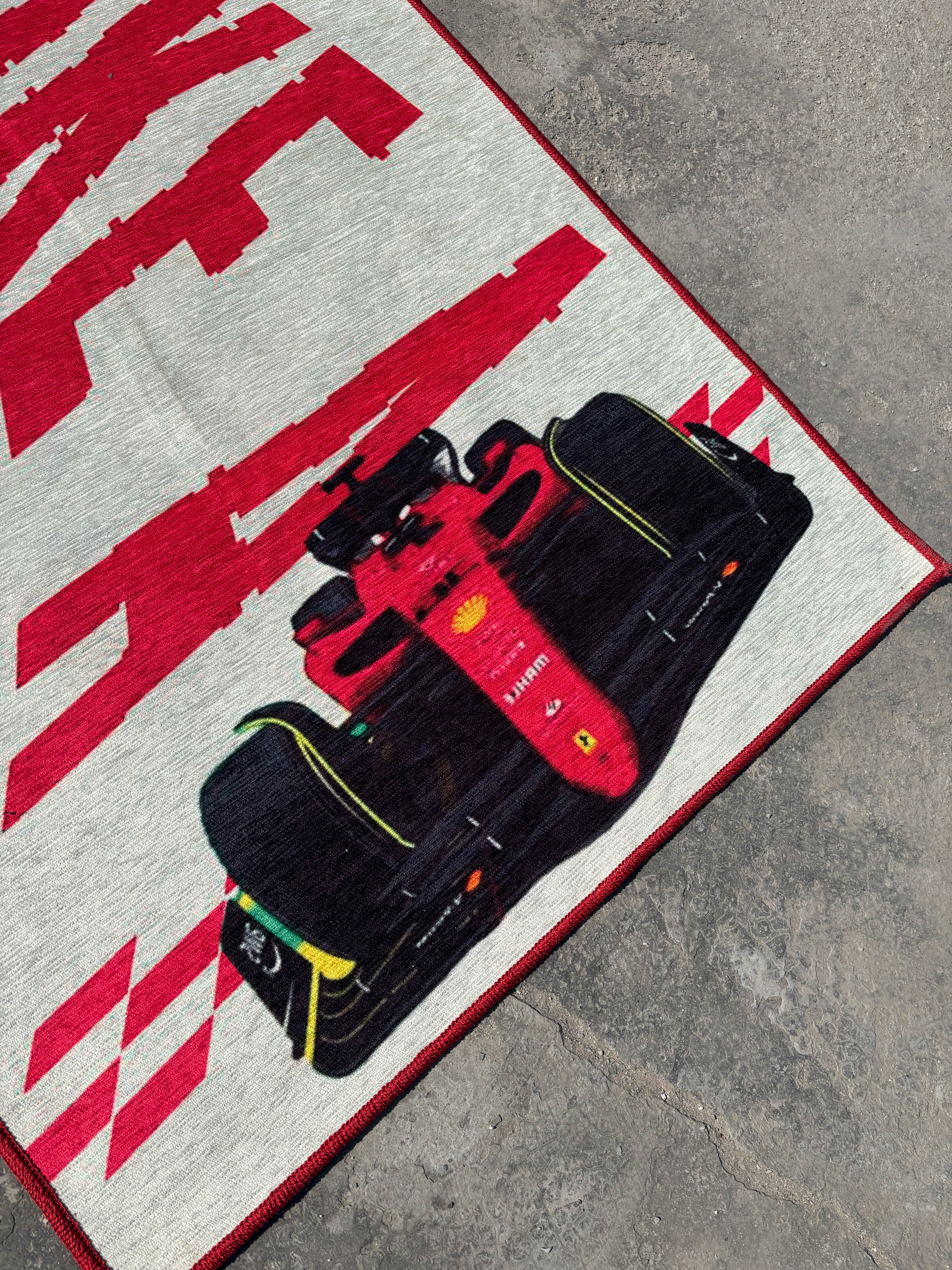 Fast as a F1 Printed washable Custom Rug
