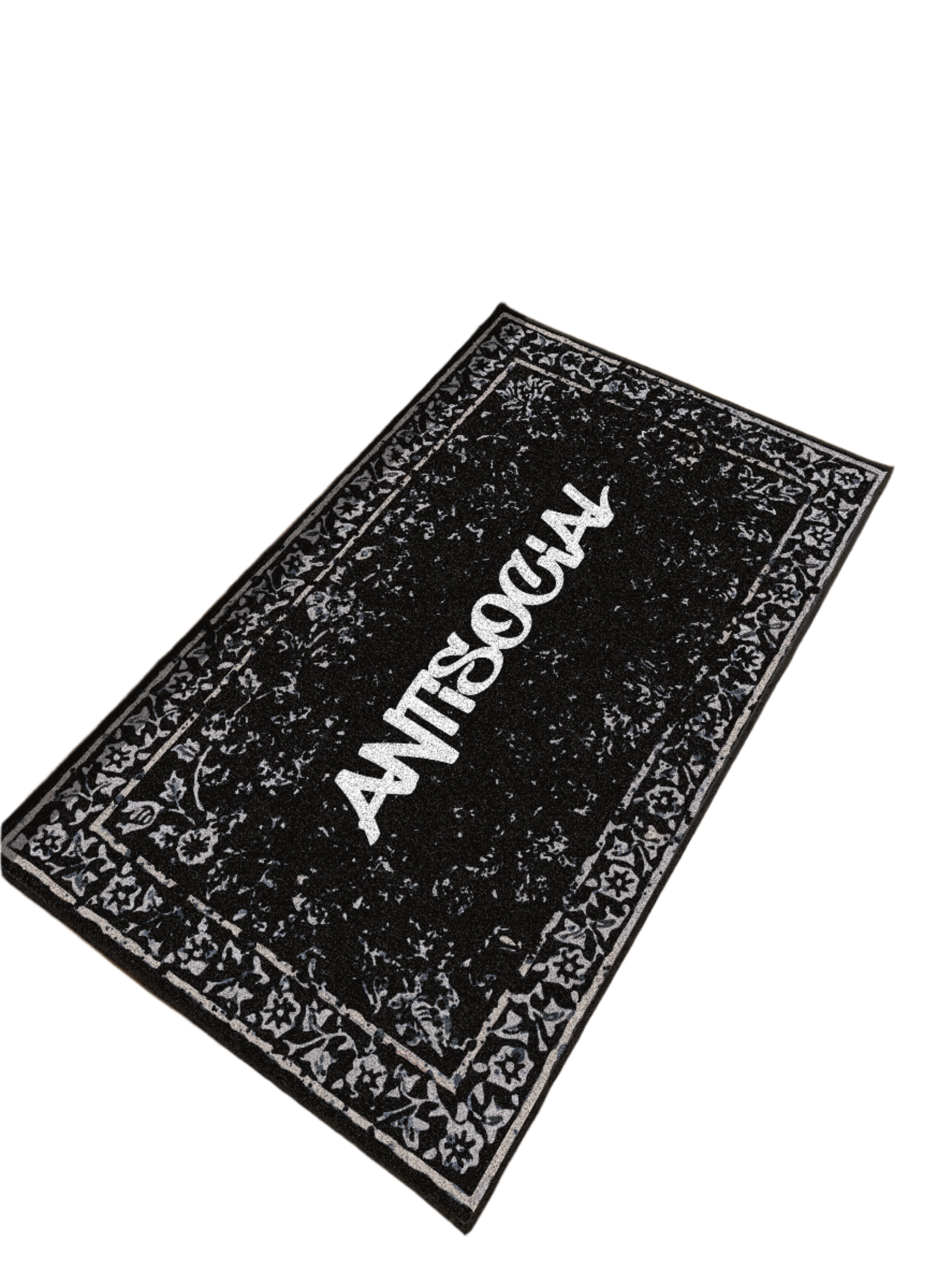 Anti Social Traditional design Washable Custom Rug