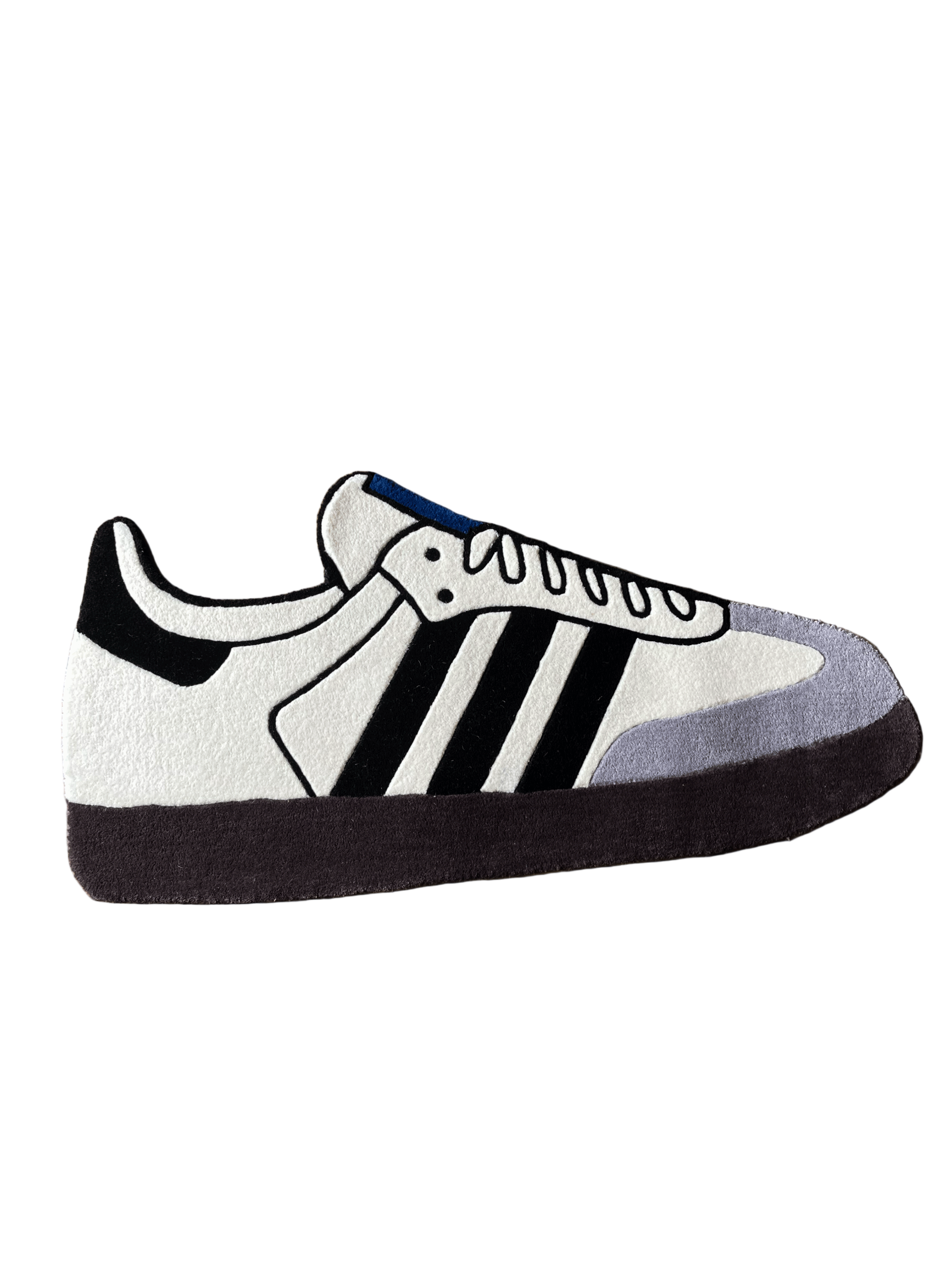 White Stripe Custom Shoe Rug