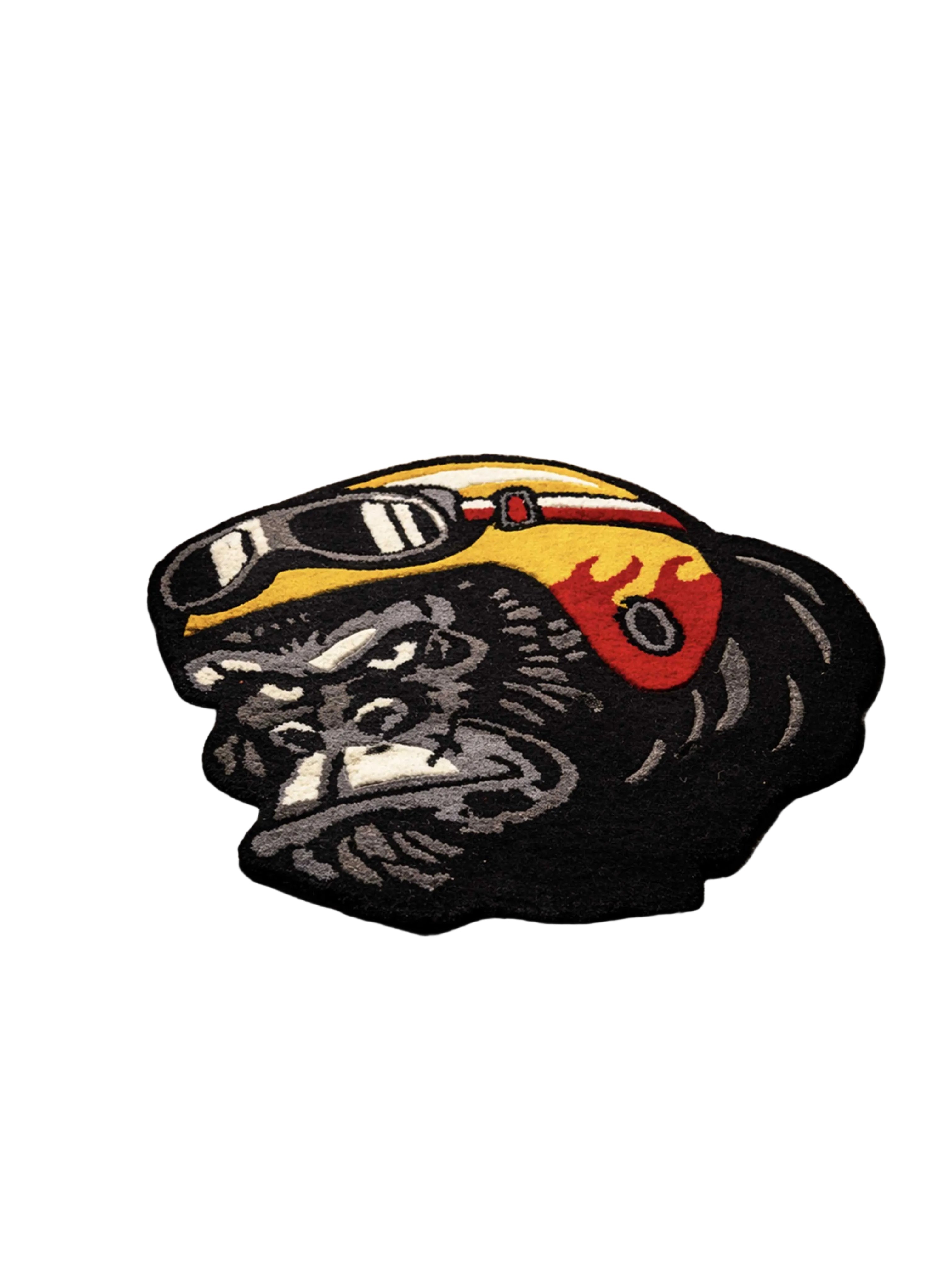 Chimpanzee biker Hand Tufted Custom Rug