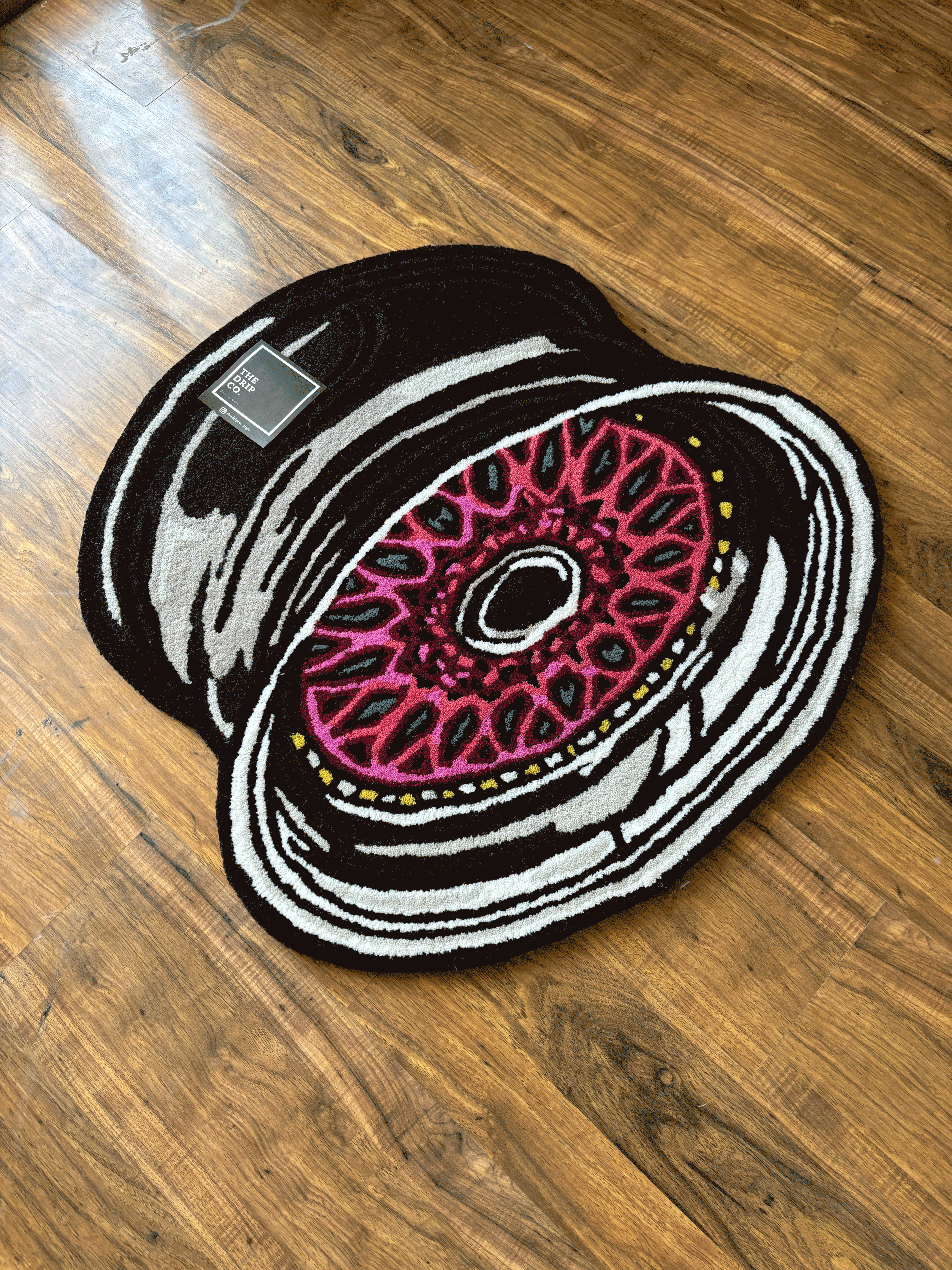 Allow Wheel Hand Tufted Custom Rug by The Drip Co.