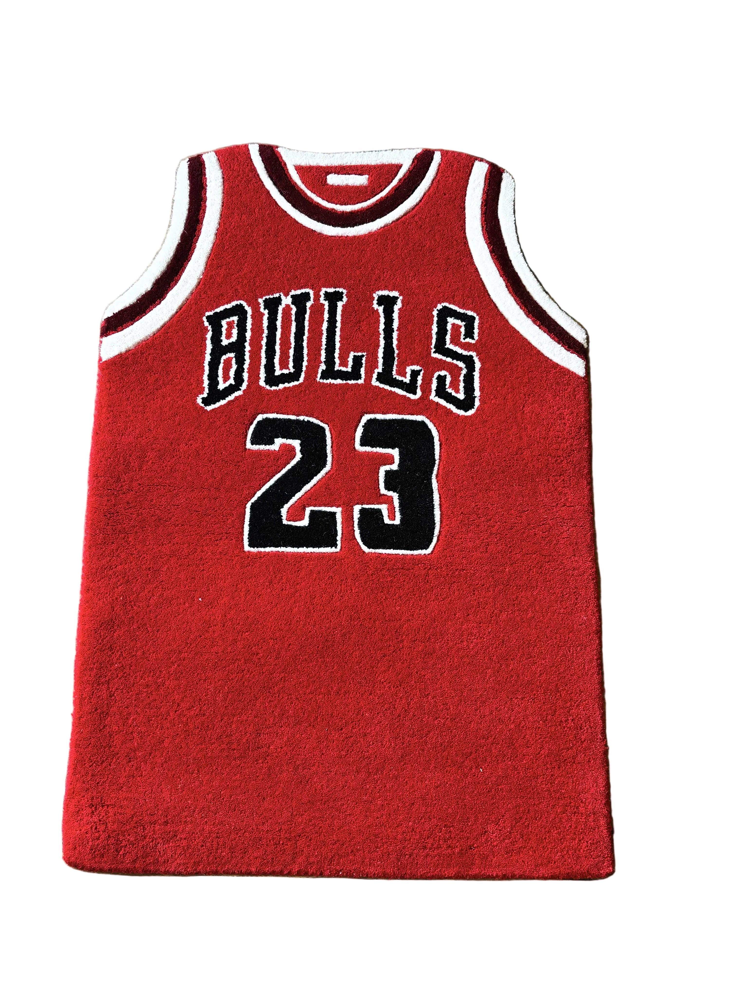 Bulls Red jersey Hand tufted Custom Rug