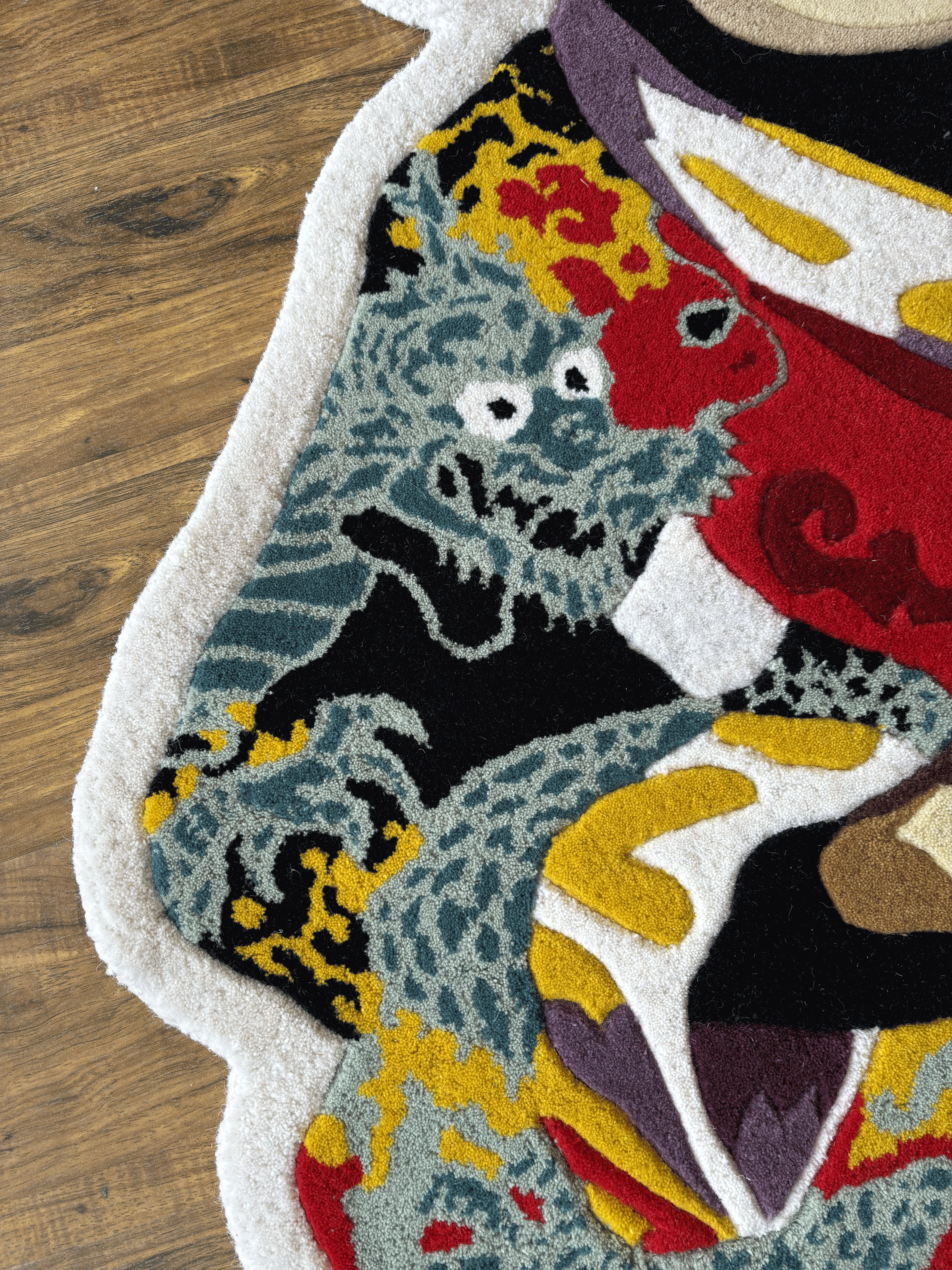 Meditation Monkey Hand Tufted Custom Rug