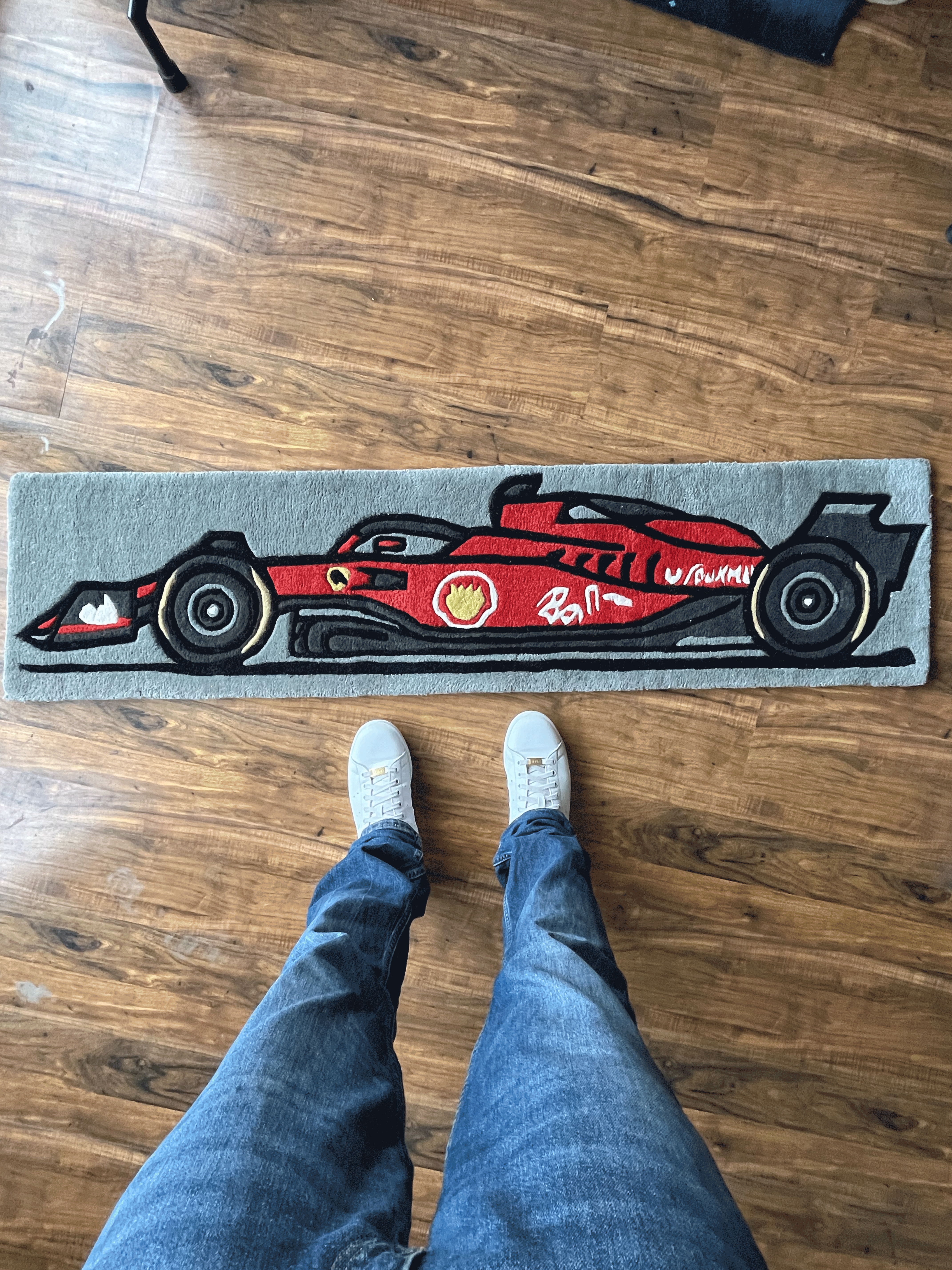 RED F1 Car Custom Rug
