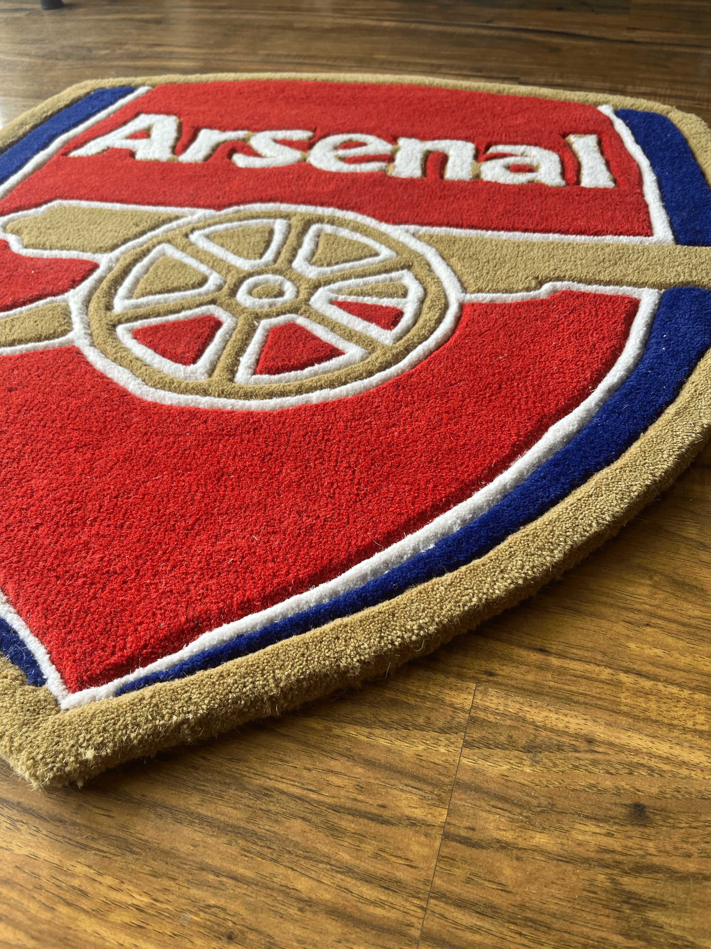 Arsenal Football Club Hand Tufted Custom Rug by The Drip Co.