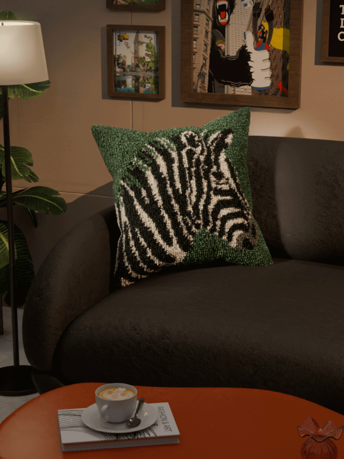 Zebra cushion cover