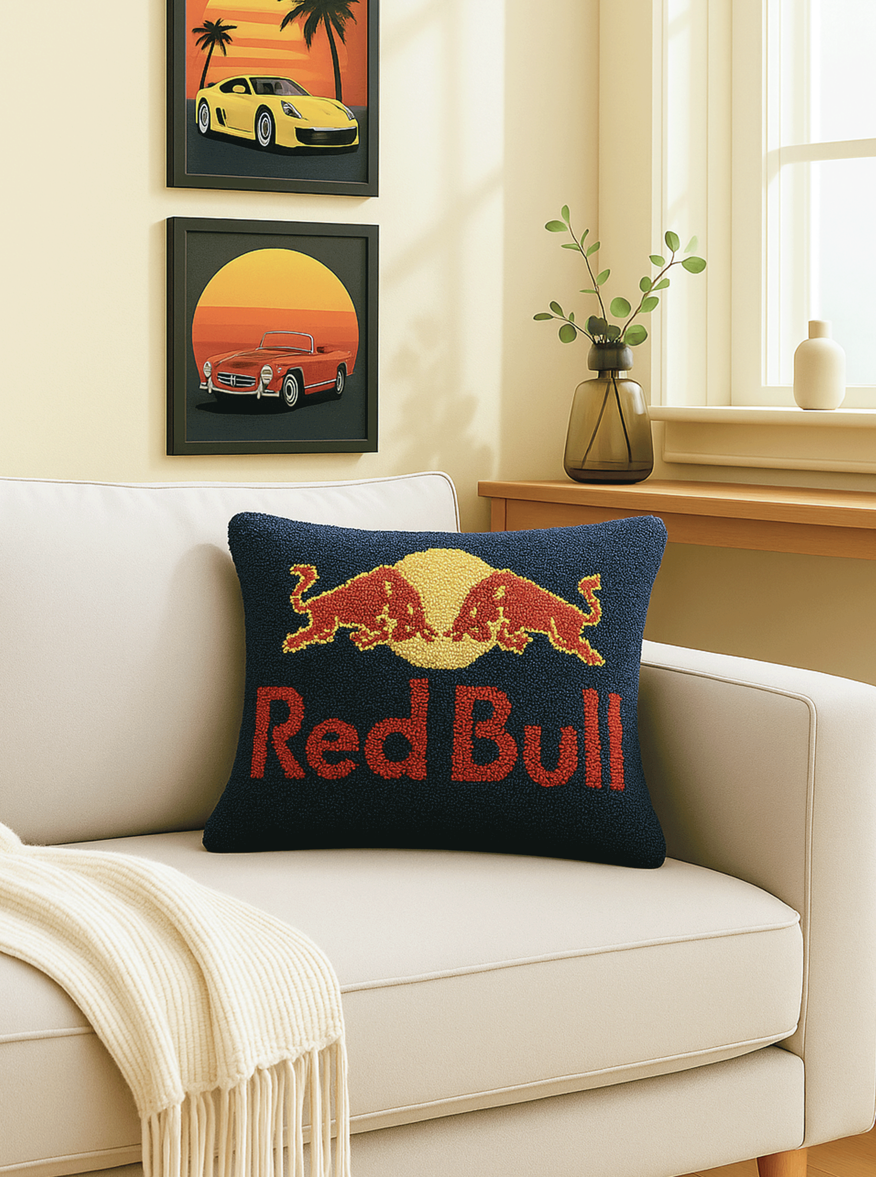 Red Bull cushion cover