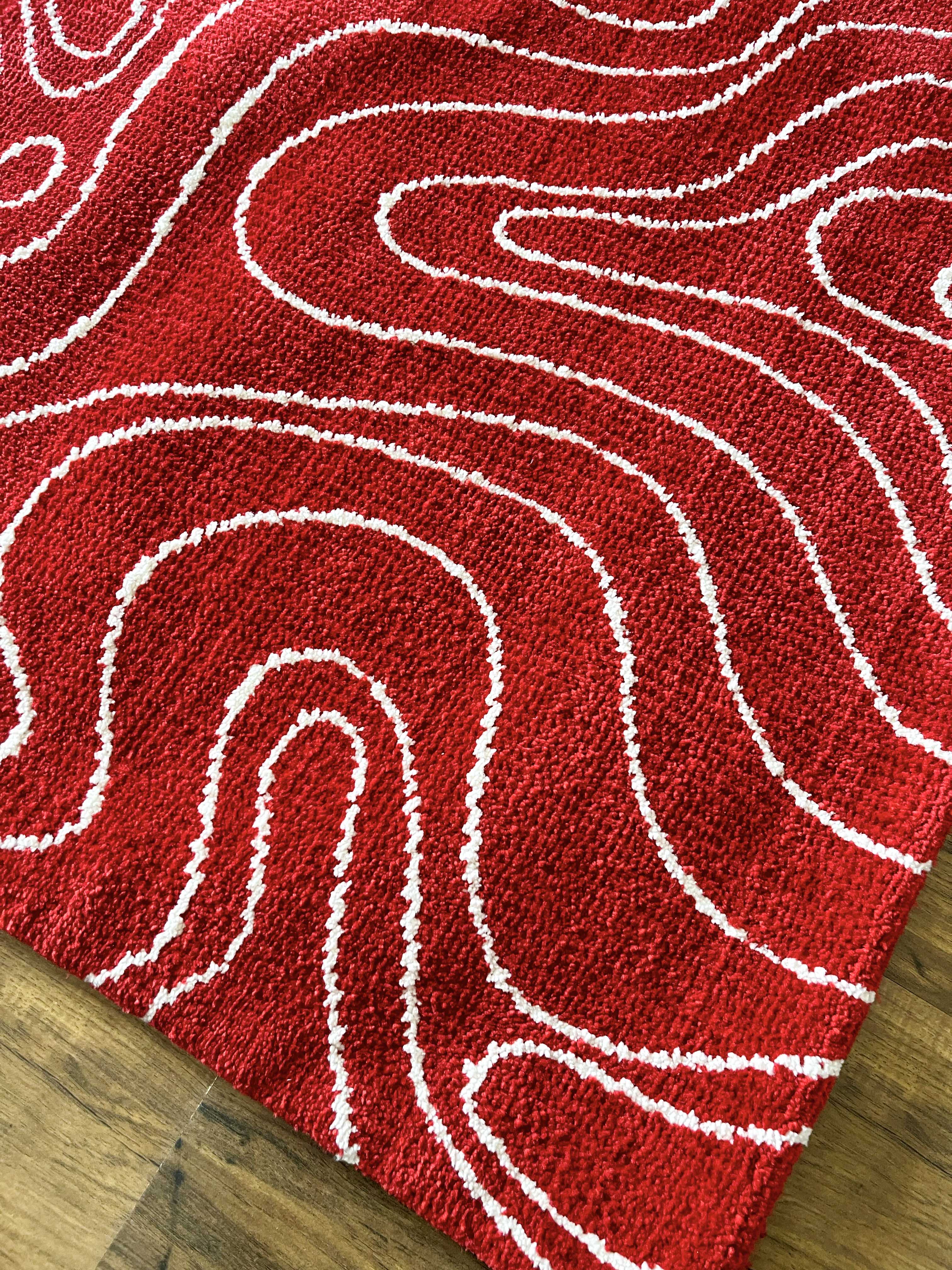 Make love, Make art, make out Machine Made Custom Rug