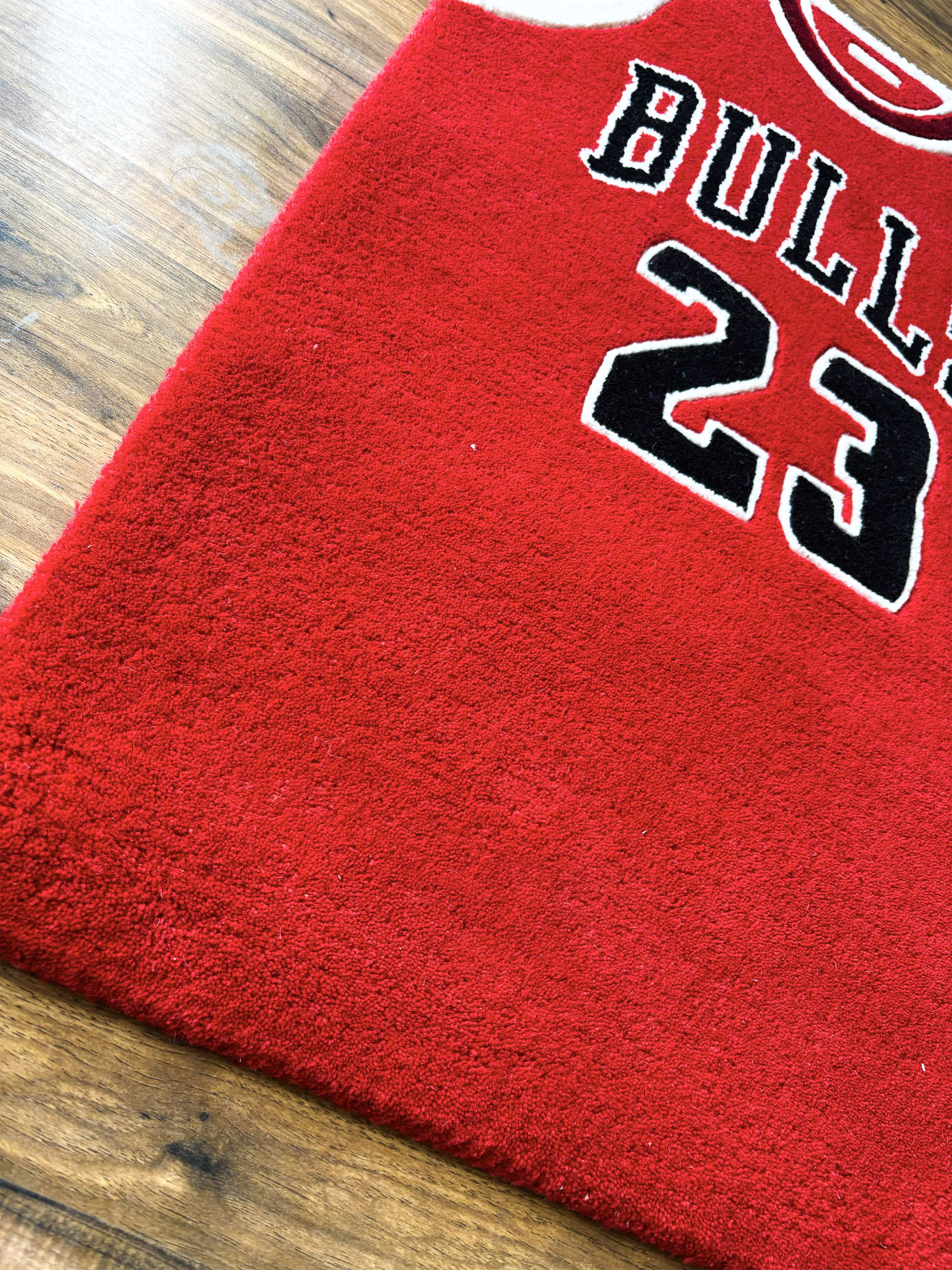 Bulls Red jersey Hand tufted Custom Rug