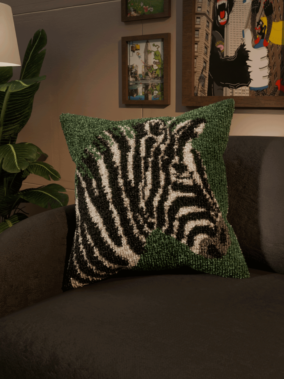 Zebra cushion cover