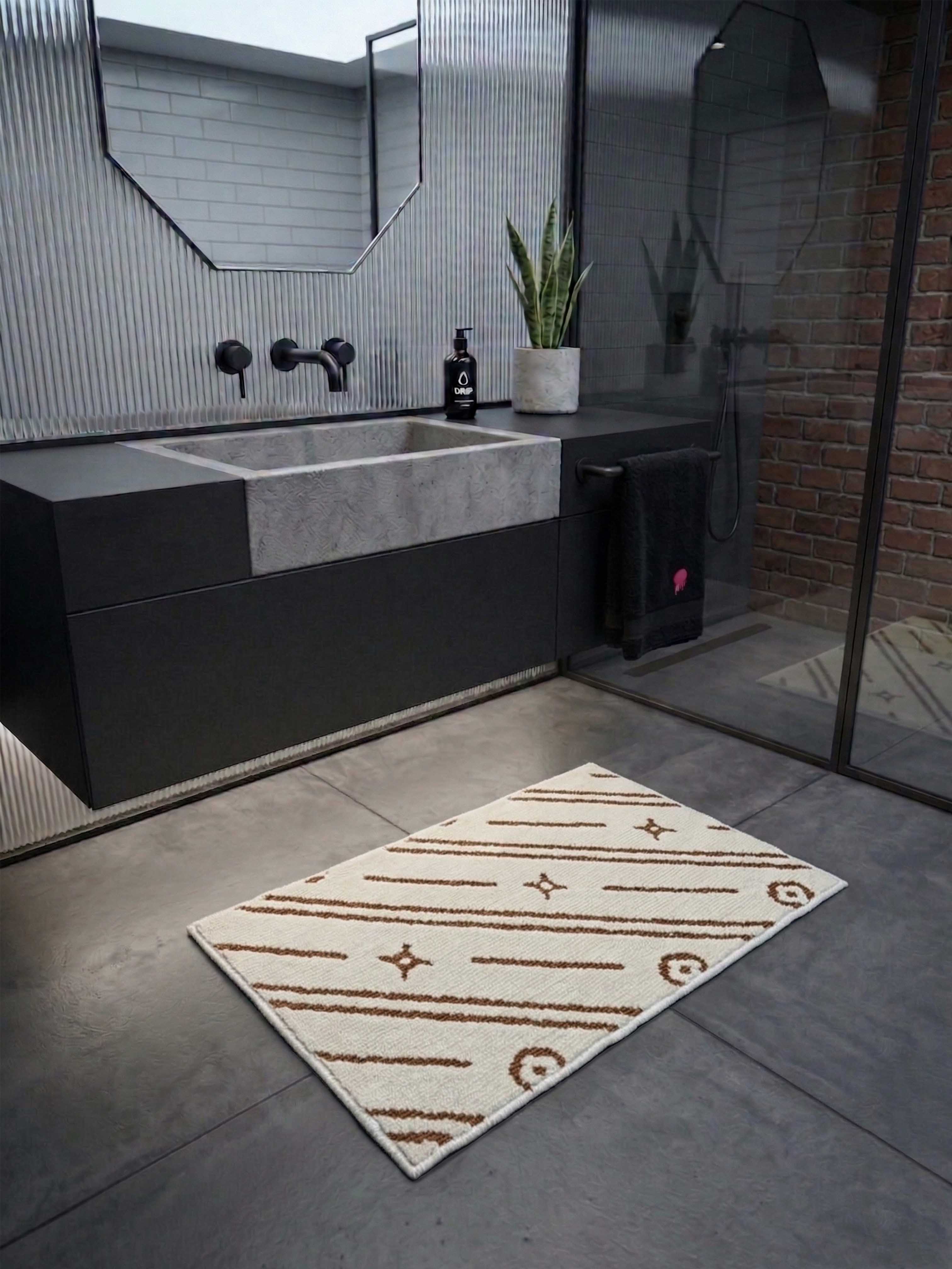White luxury Bath Custom Mat