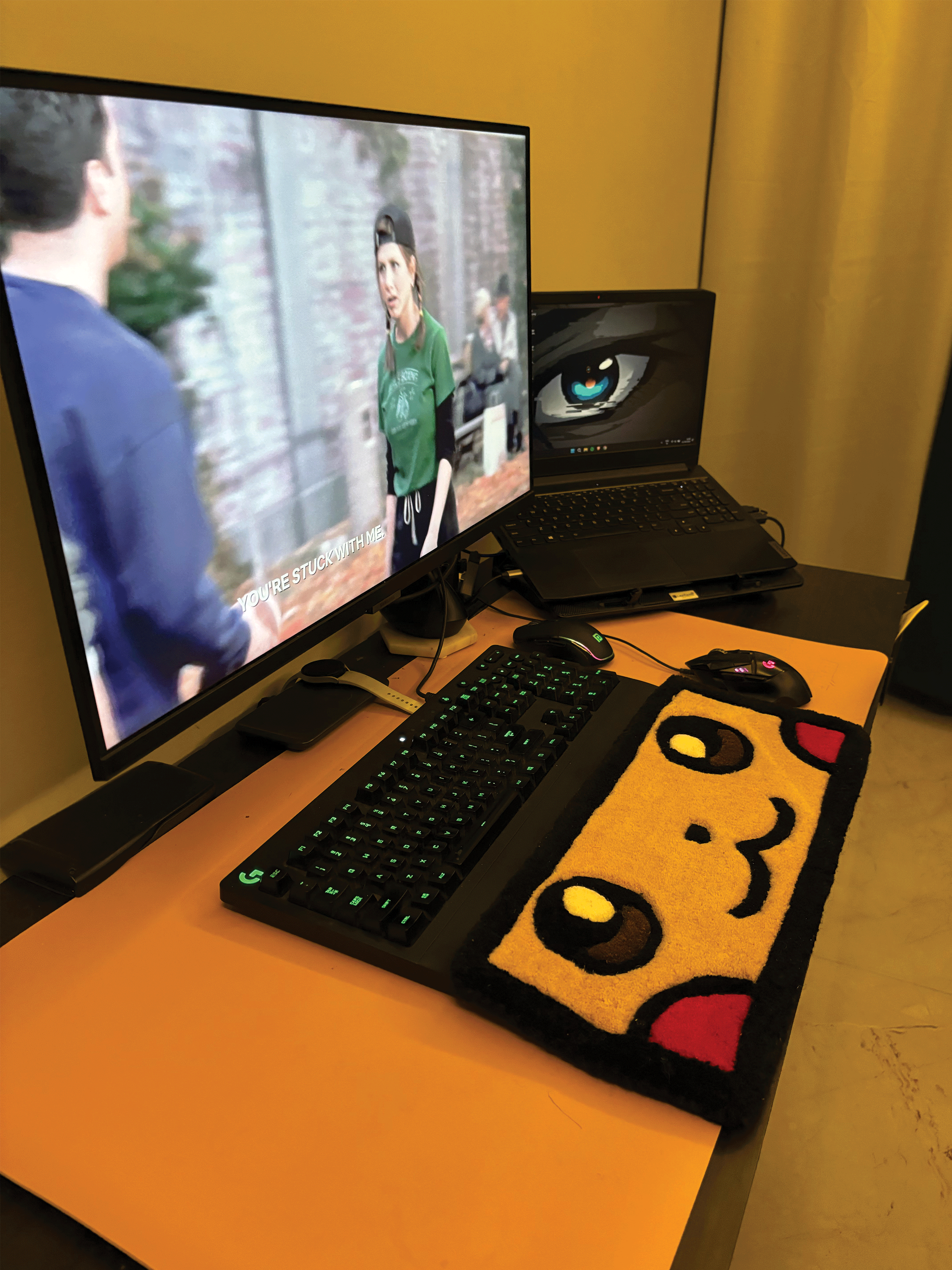 Pikachu Keyboard Custom Rug