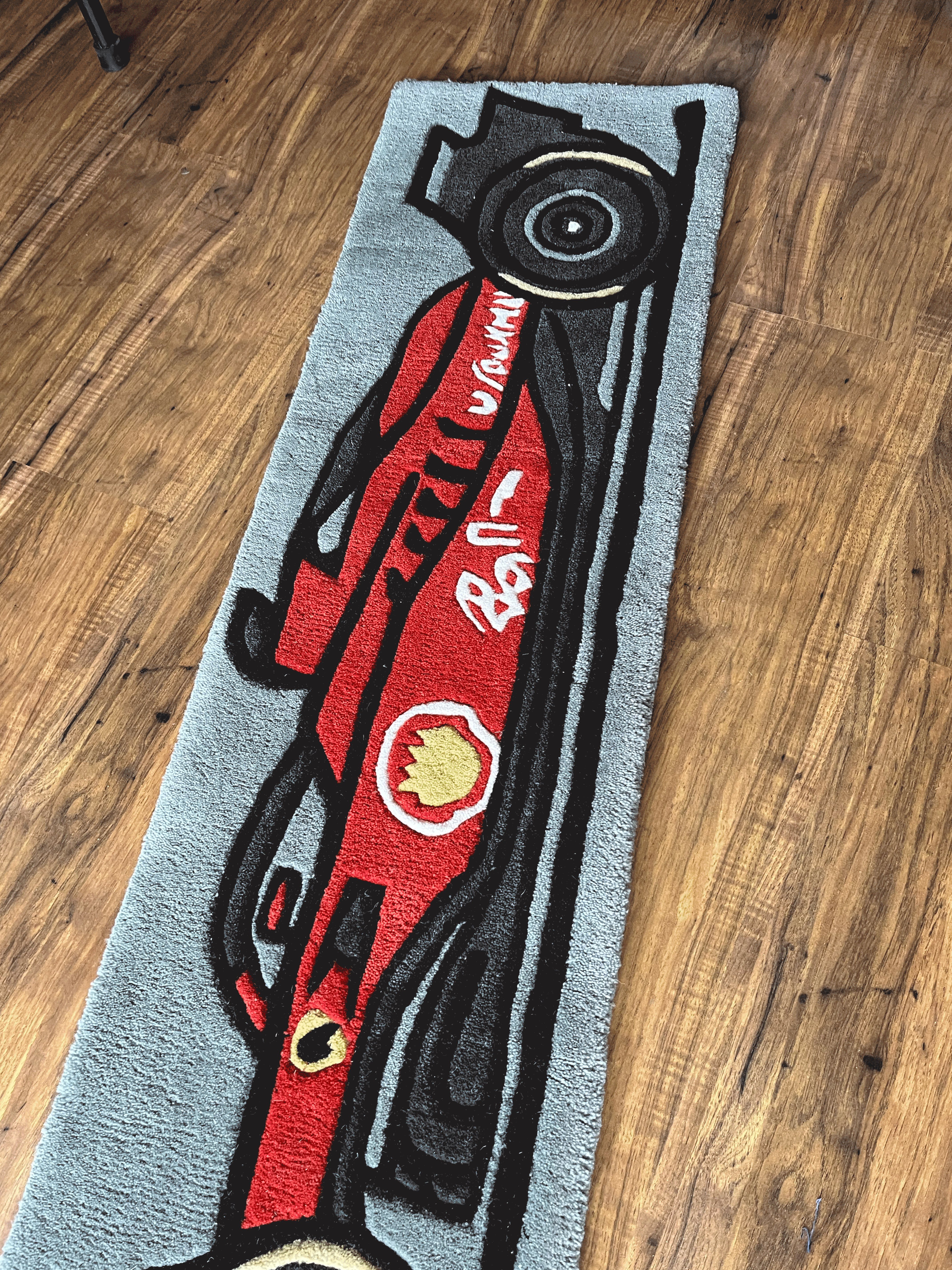 RED F1 Car Custom Rug