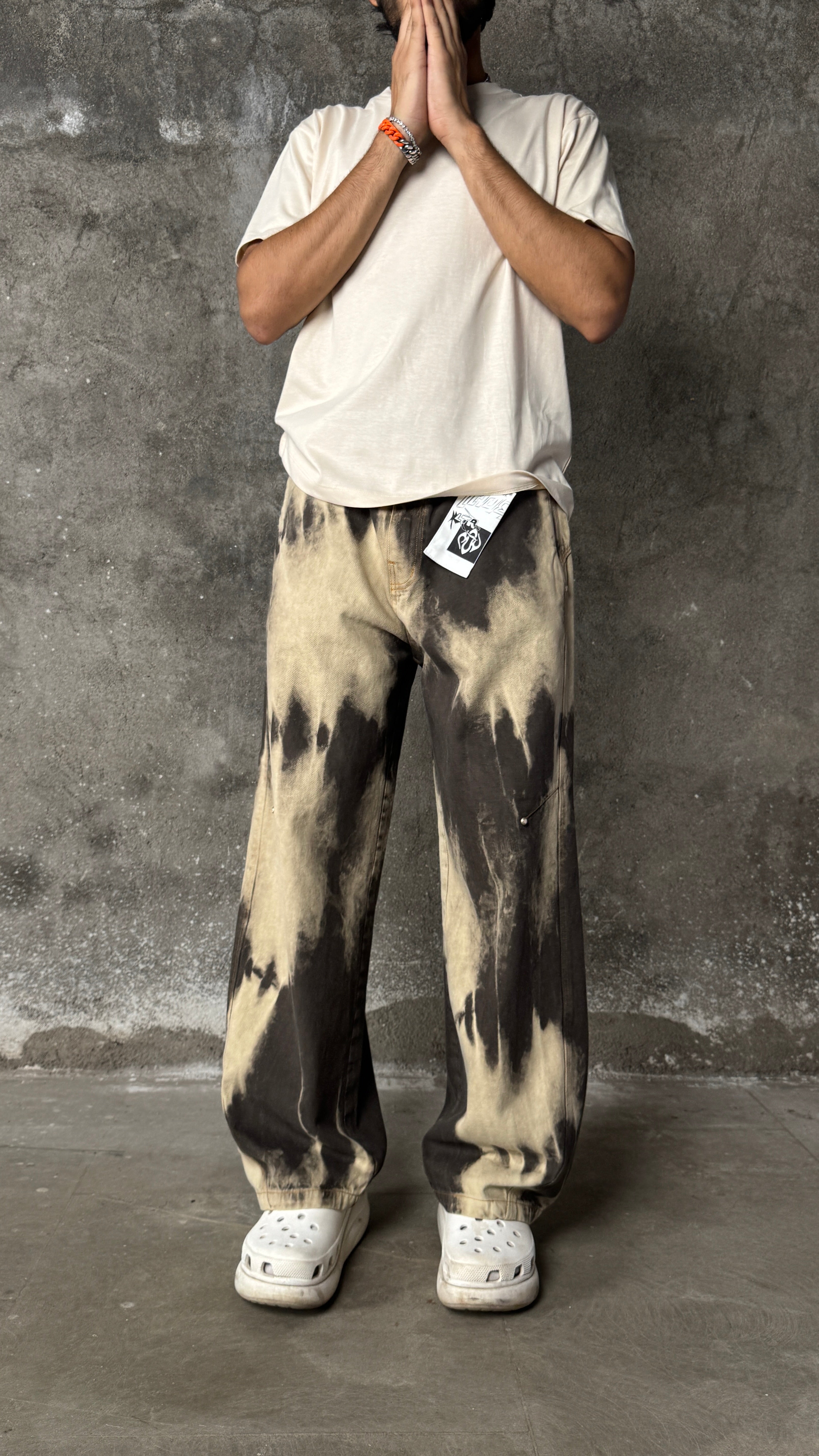 B4 Curved- Coffee shibori- RTW