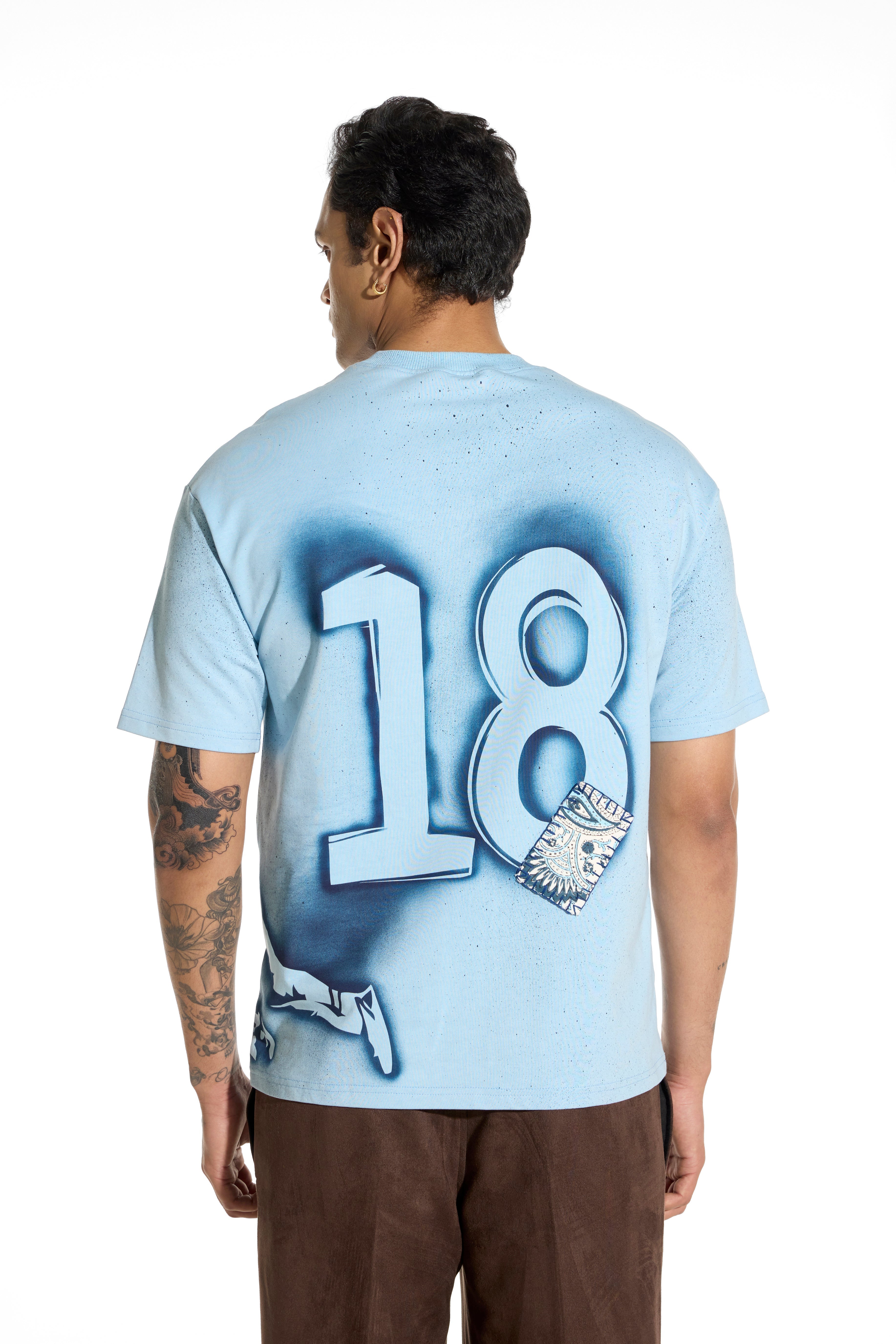 Stone wash Spray T-shirt