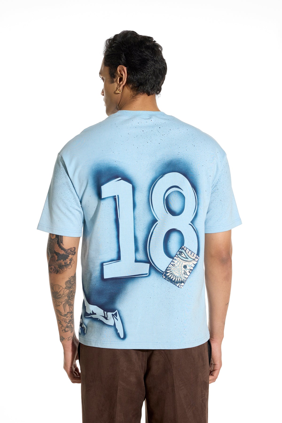 Stone wash Spray T-shirt