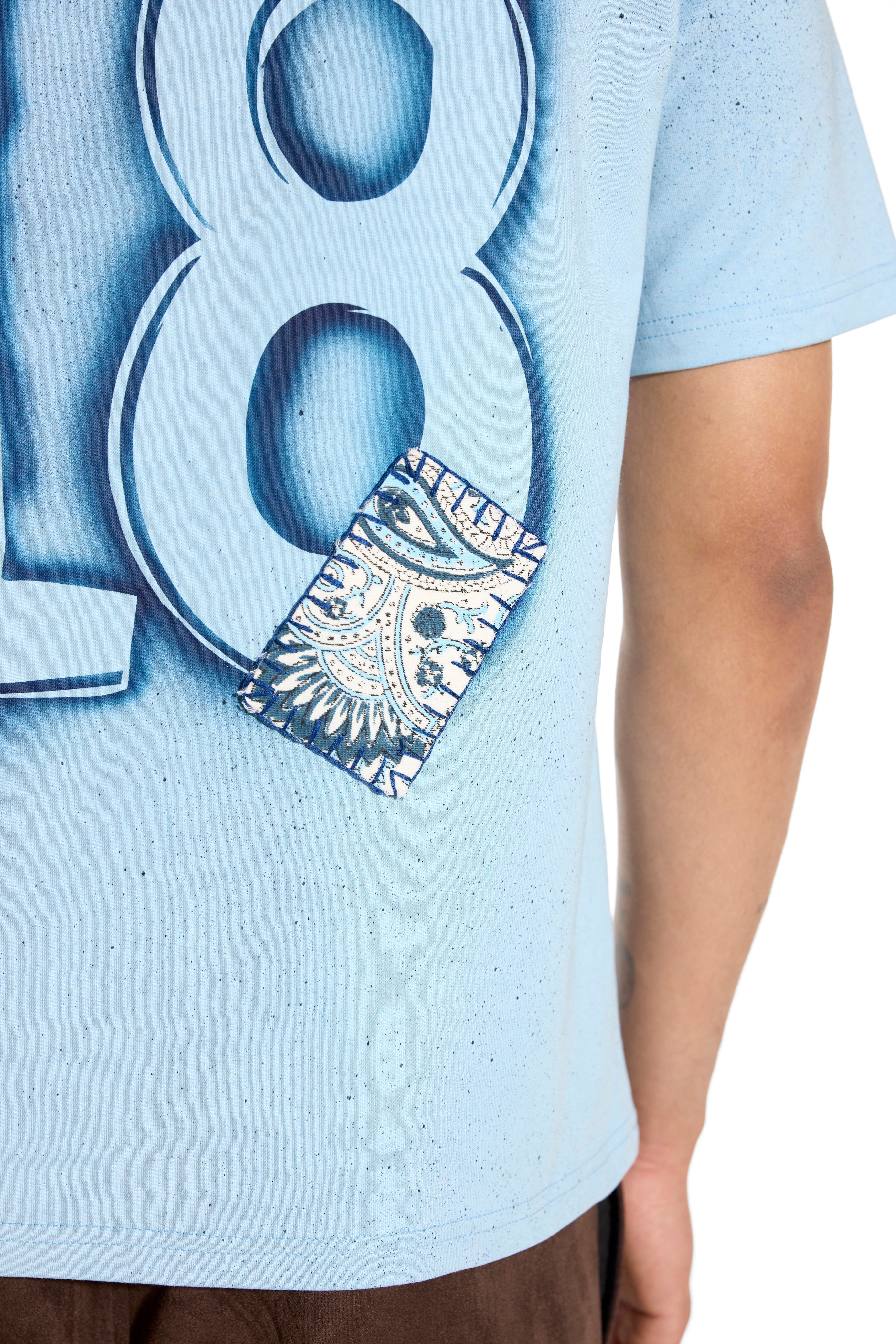 Stone wash Spray T-shirt