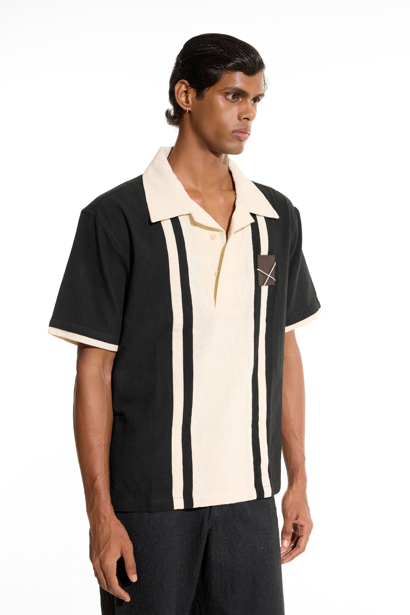 Stripe Black Polo Shirt