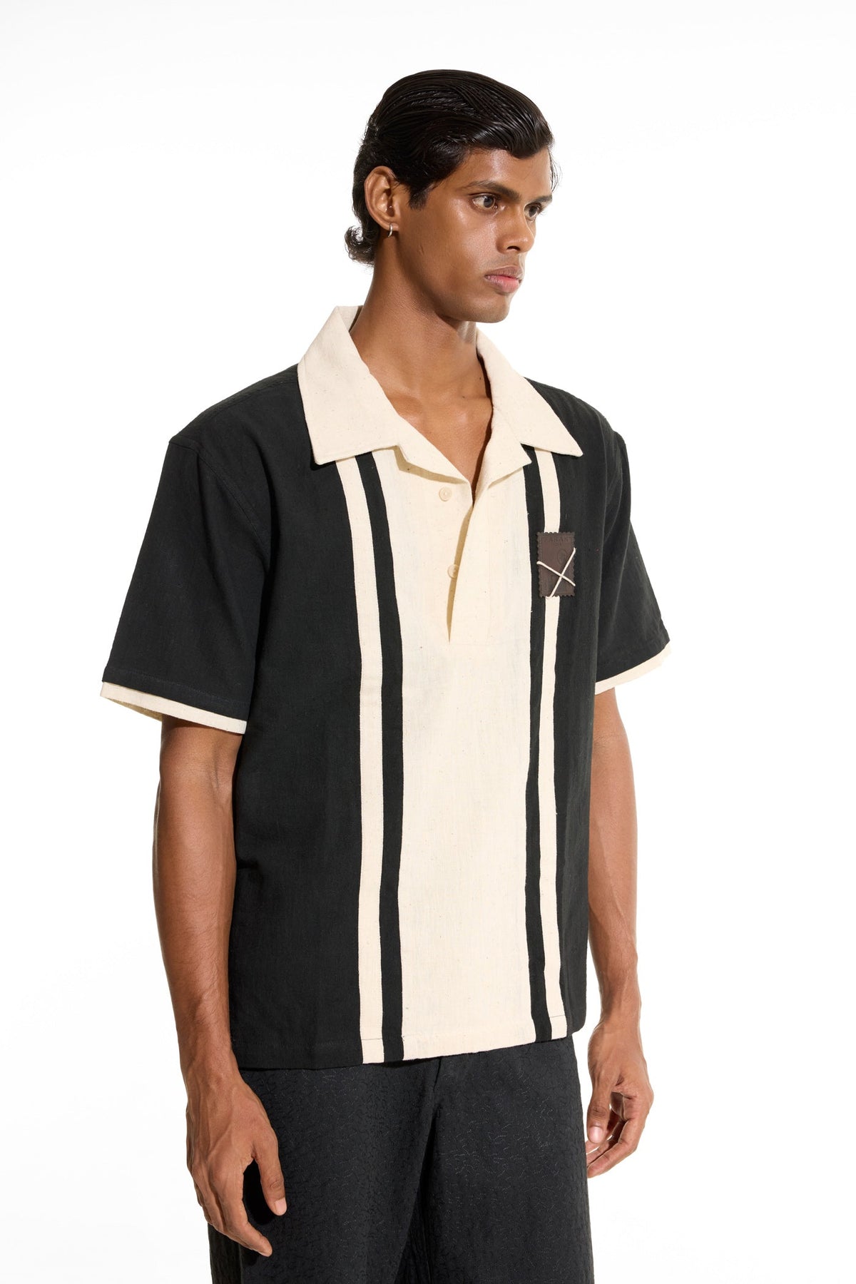 Stripe Black Polo Shirt