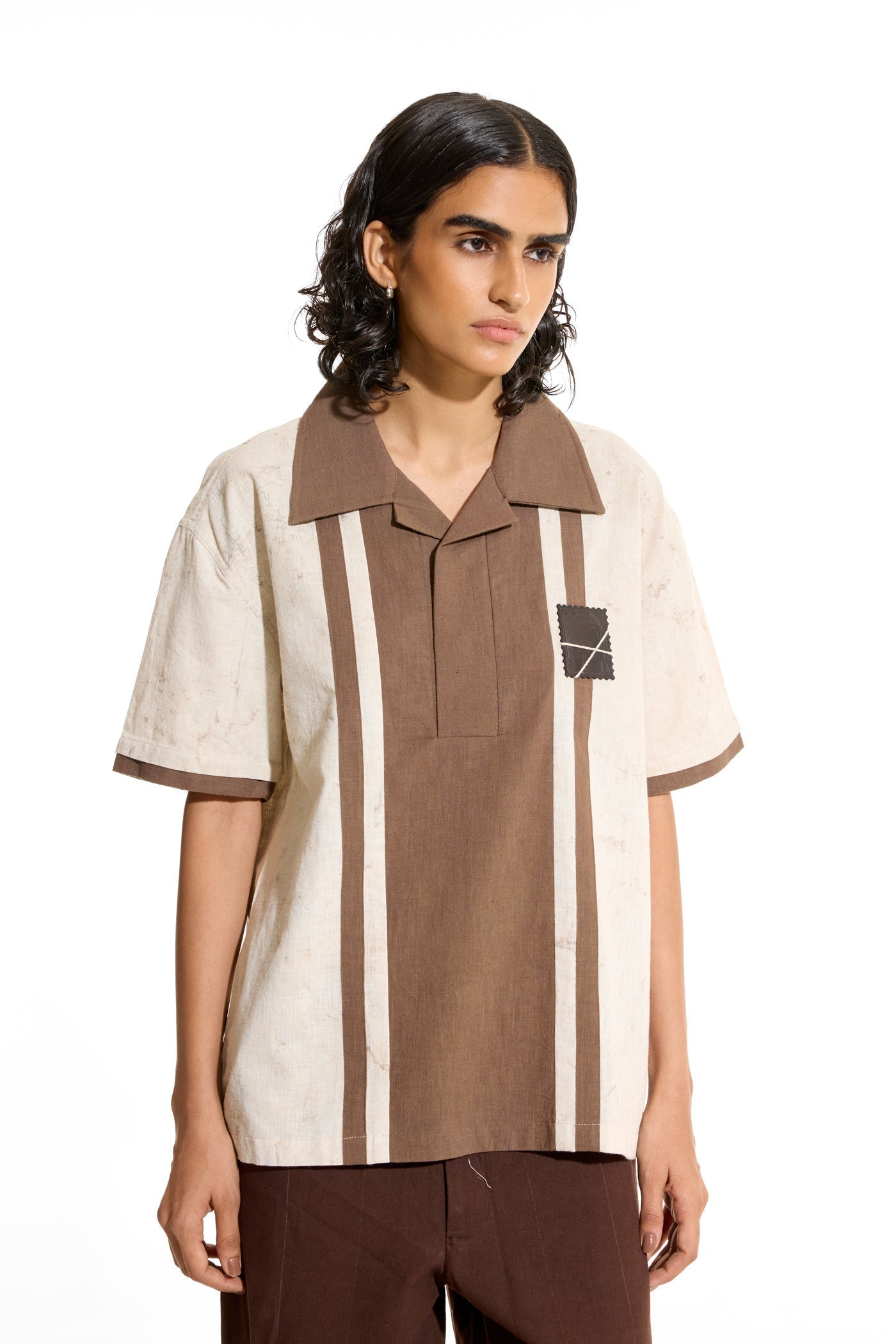 Stripe Beige Polo Shirt