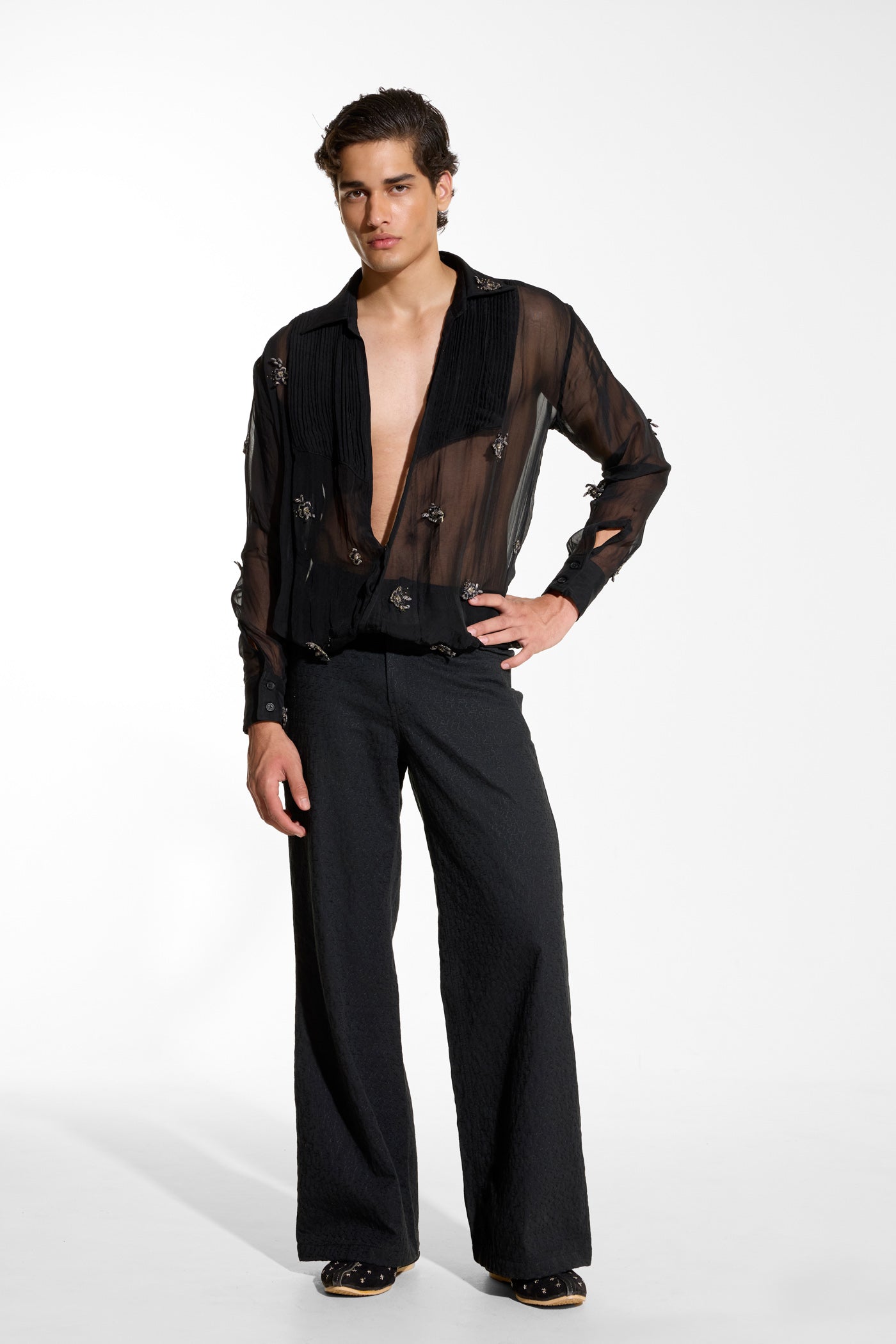 Organza Black Shirt