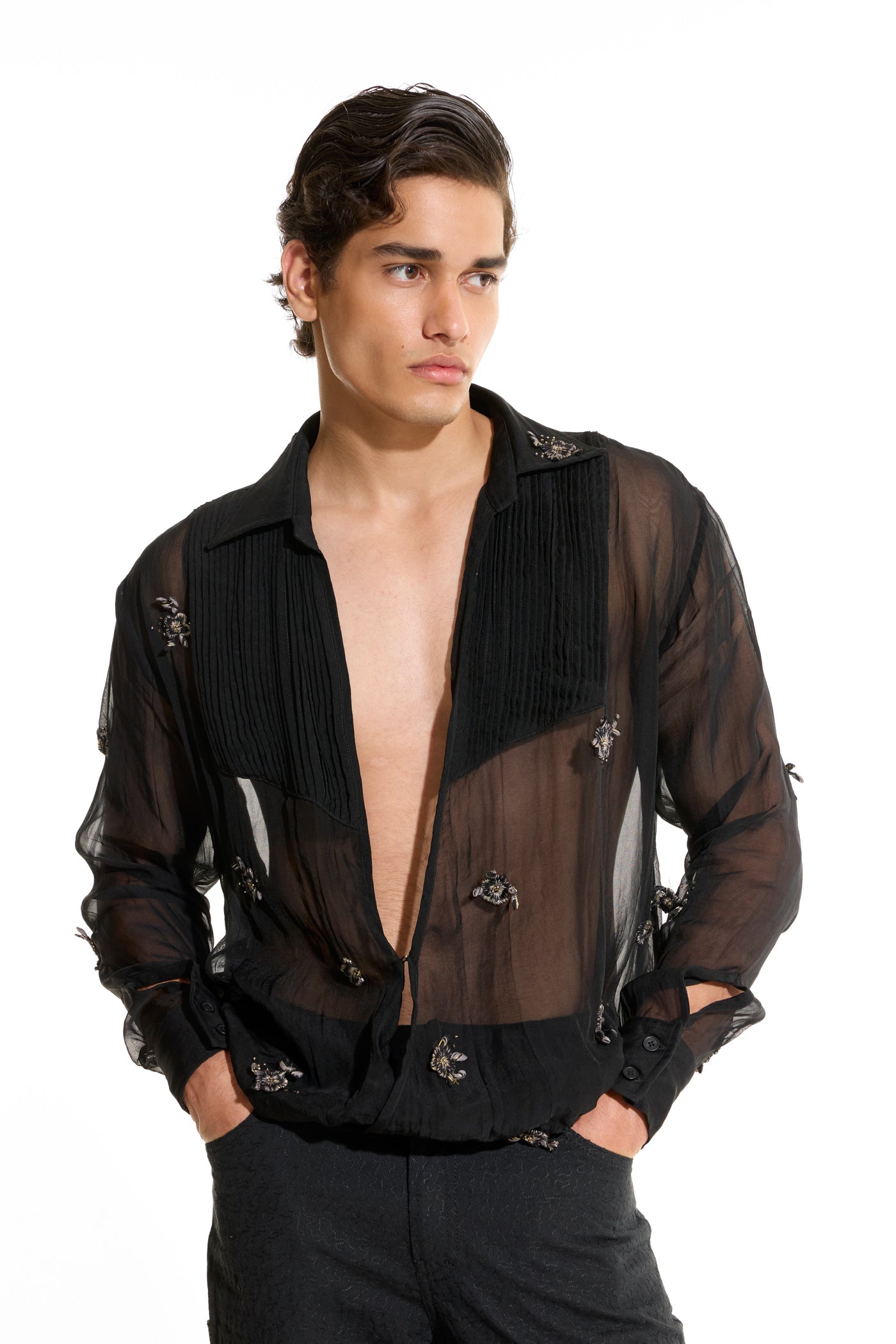 Organza Black Shirt